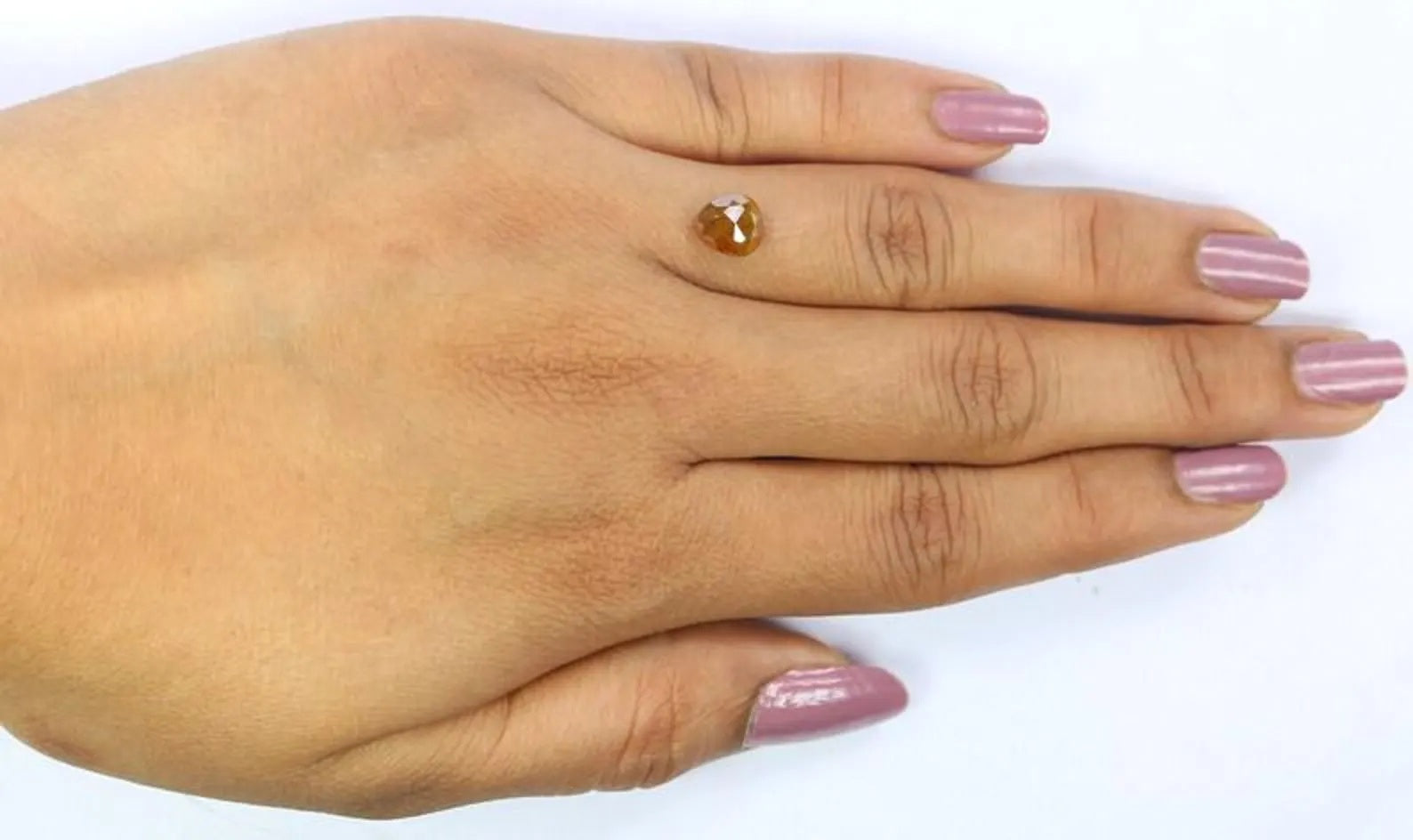 1.35 CT Natural Loose Heart Shape Diamond Yellow Color Heart Cut Diamond 7.30 MM Natural Diamond Brown Color Heart Rose Cut Diamond NQ2244