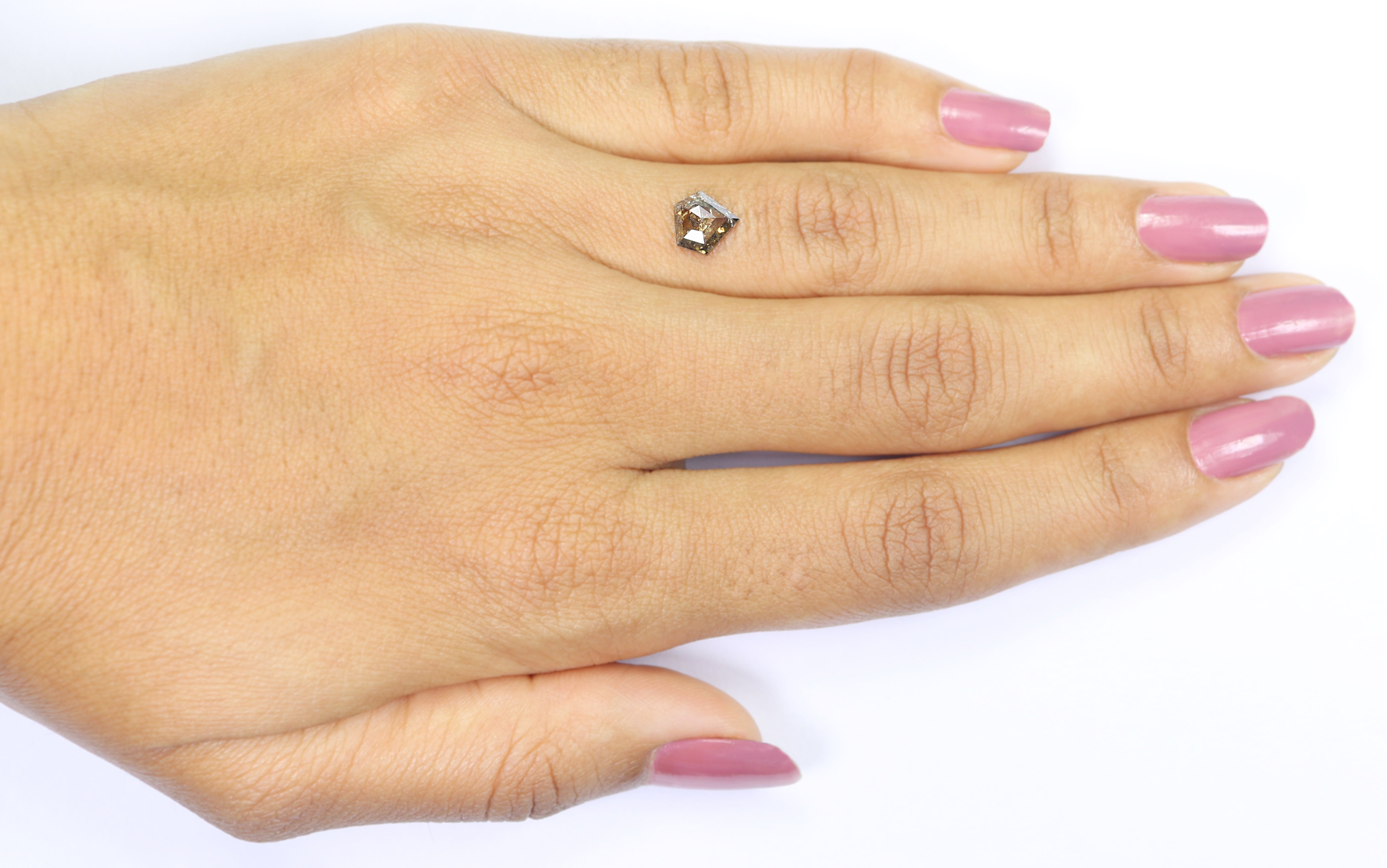 0.84 CT Natural Loose Shield Diamond Brown Color Diamond Natural Loose Diamond 6.90 MM Shield Rose Cut Diamond Shield Shape Diamond LQ7387