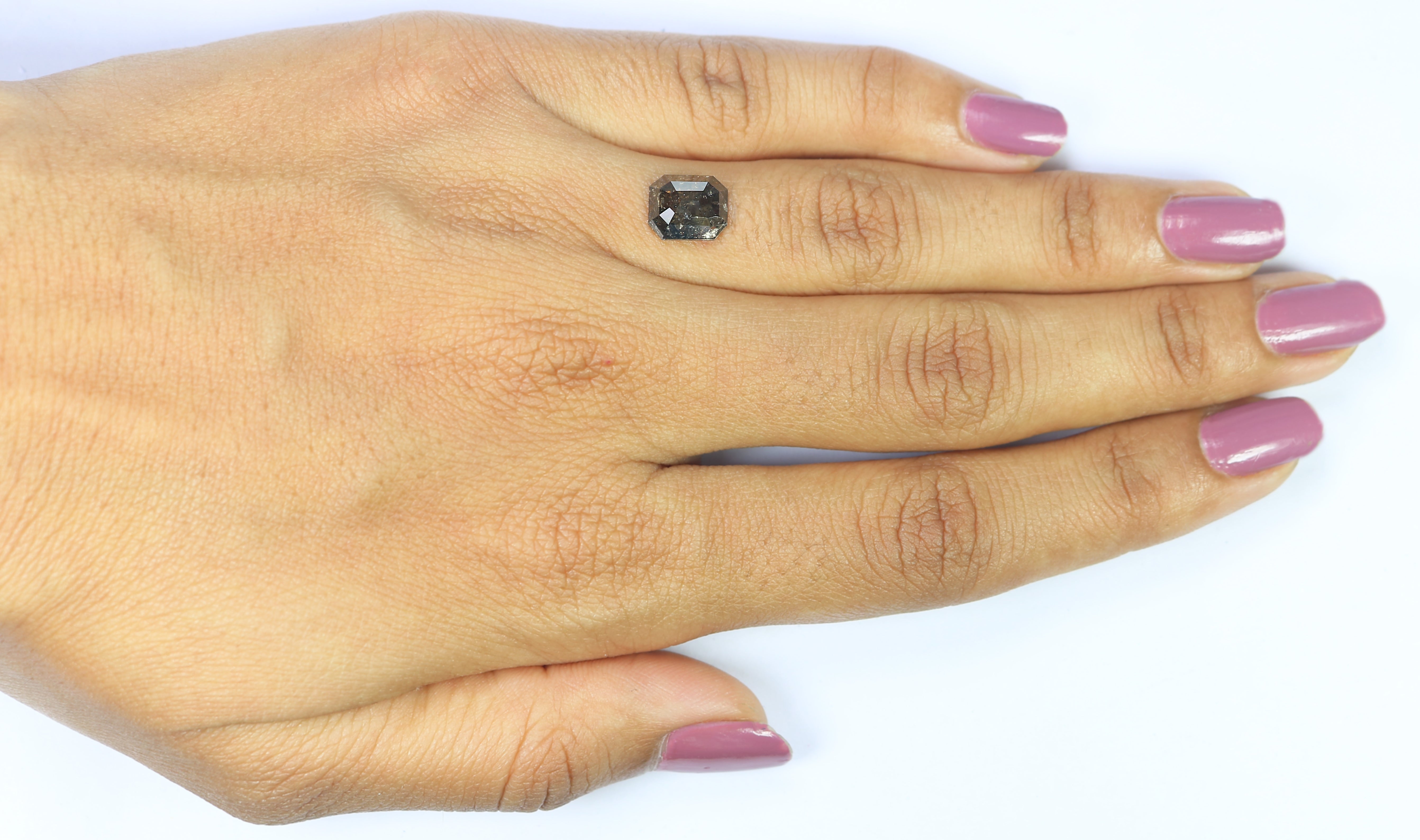 1.78 CT Natural Loose Radiant Shape Diamond Brown Color Radiant Cut Diamond 8.50 MM Natural Brown Diamond Radiant Rose Cut Diamond LQ7523