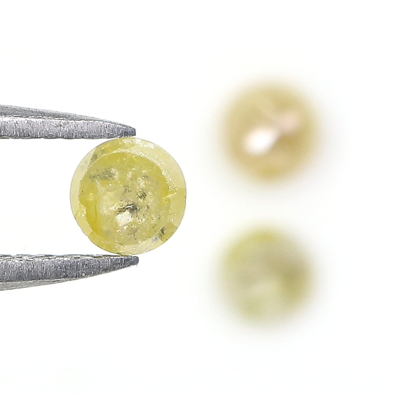 1.16 CT Natural Loose Round Rose Cut Diamond Yellow Color Round Shape Diamond 4.00 MM Natural Yellow Color Round Rose Cut Diamond KQ121