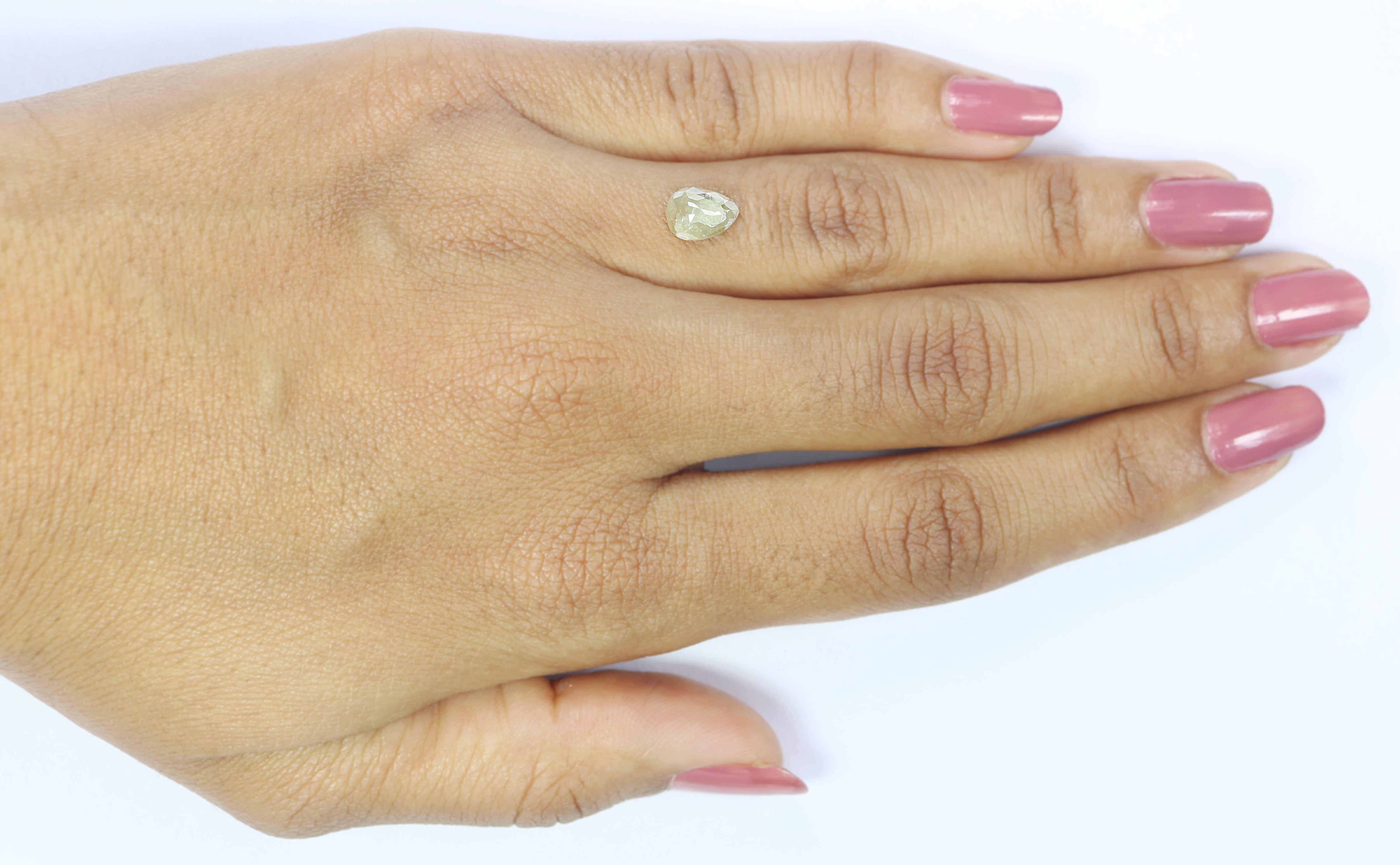 1.30 CT Natural Loose Pear Shape Diamond White Color Pear Cut Diamond 7.75 MM Natural Loose Grey Color Diamond Pear Rose Cut Diamond LQ5119