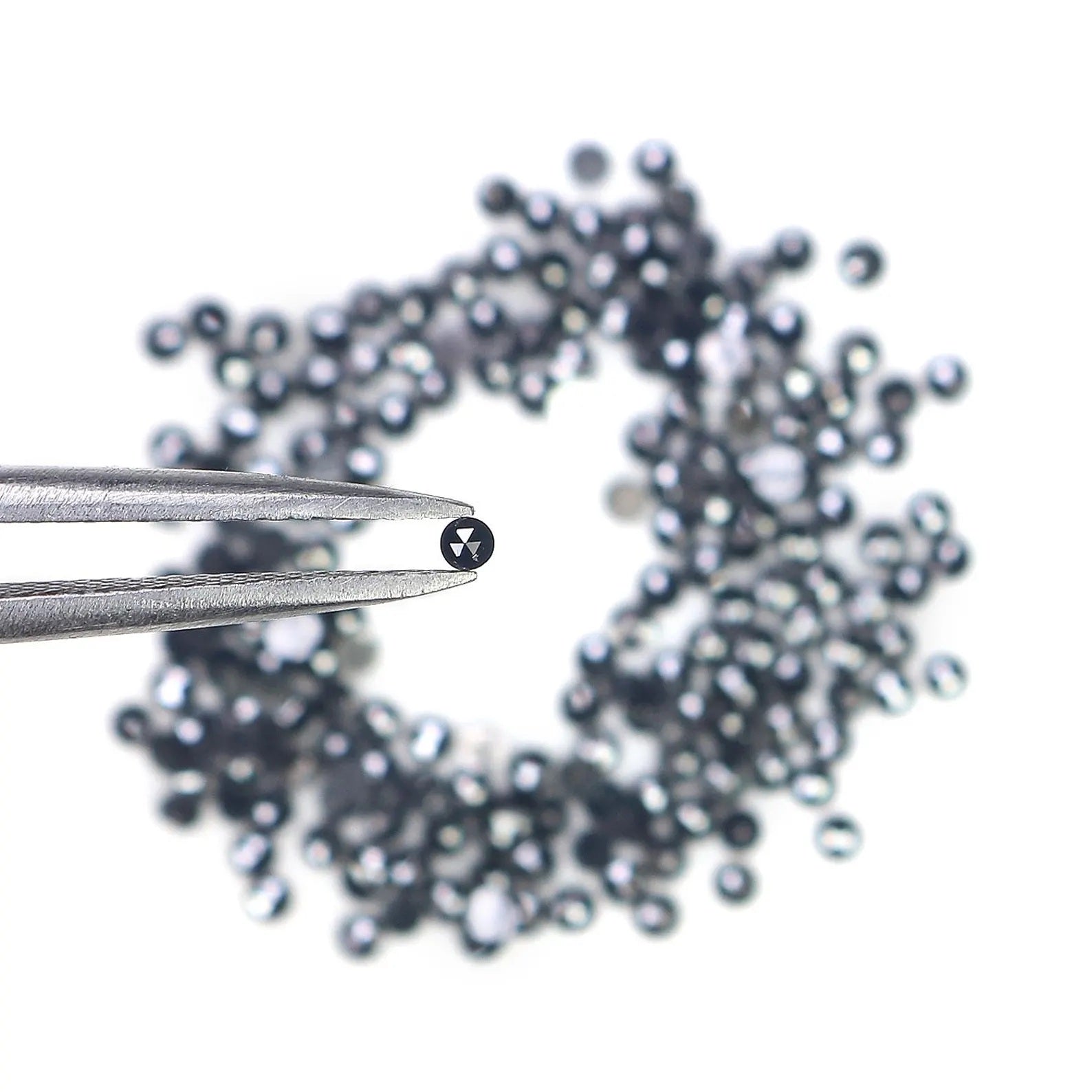 3.10 Ct Natural Loose Round Shape Diamond Black Color Round Diamond 1.55 MM Natural Loose Diamond Black Color Round Rose Cut Diamond NQ1823