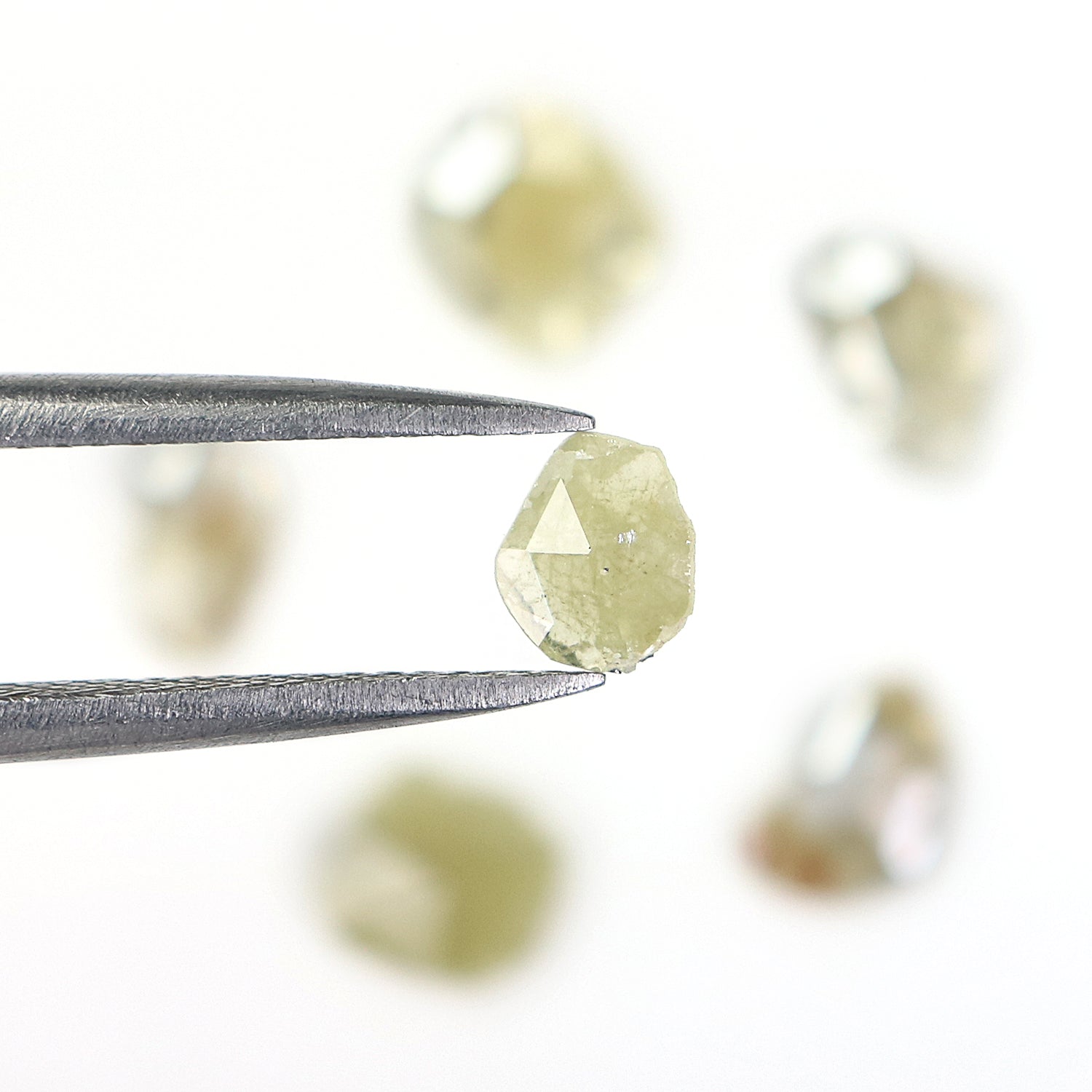 1.59 CT Natural Loose Slice Shape Diamond Yellow Color Slice Cut Diamond 5.25 MM Natural Loose Grey Color Slice Irregular Cut Diamond LQ2236