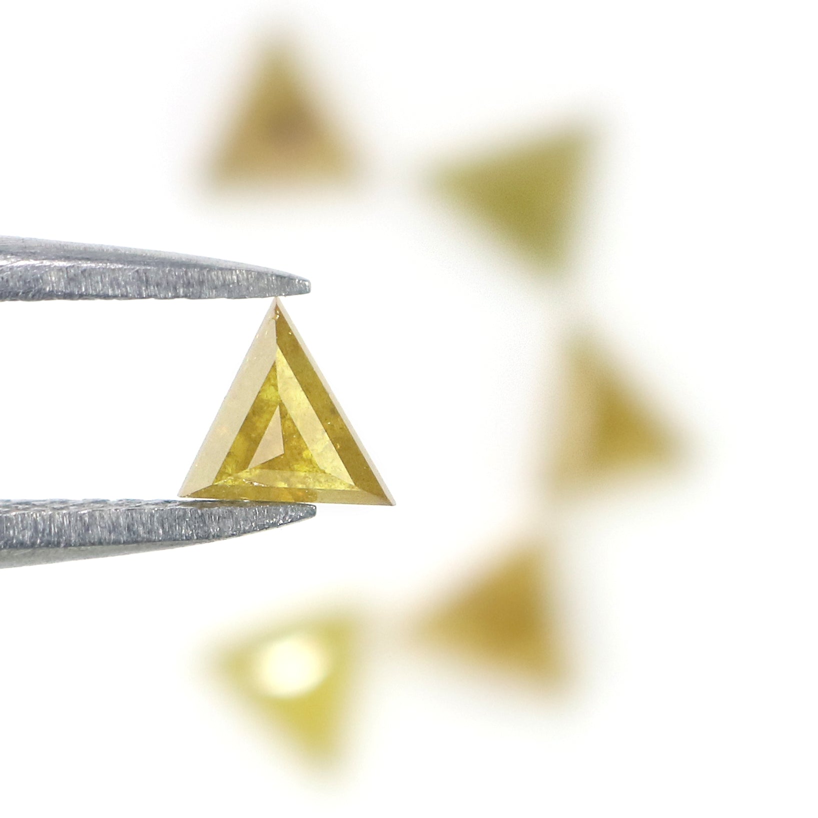 1.54 CT Natural Loose Triangle Shape Diamond Yellow Color Triangle Diamond 4.20 MM Natural Yellow Diamond Triangle Rose Cut Diamond L2050