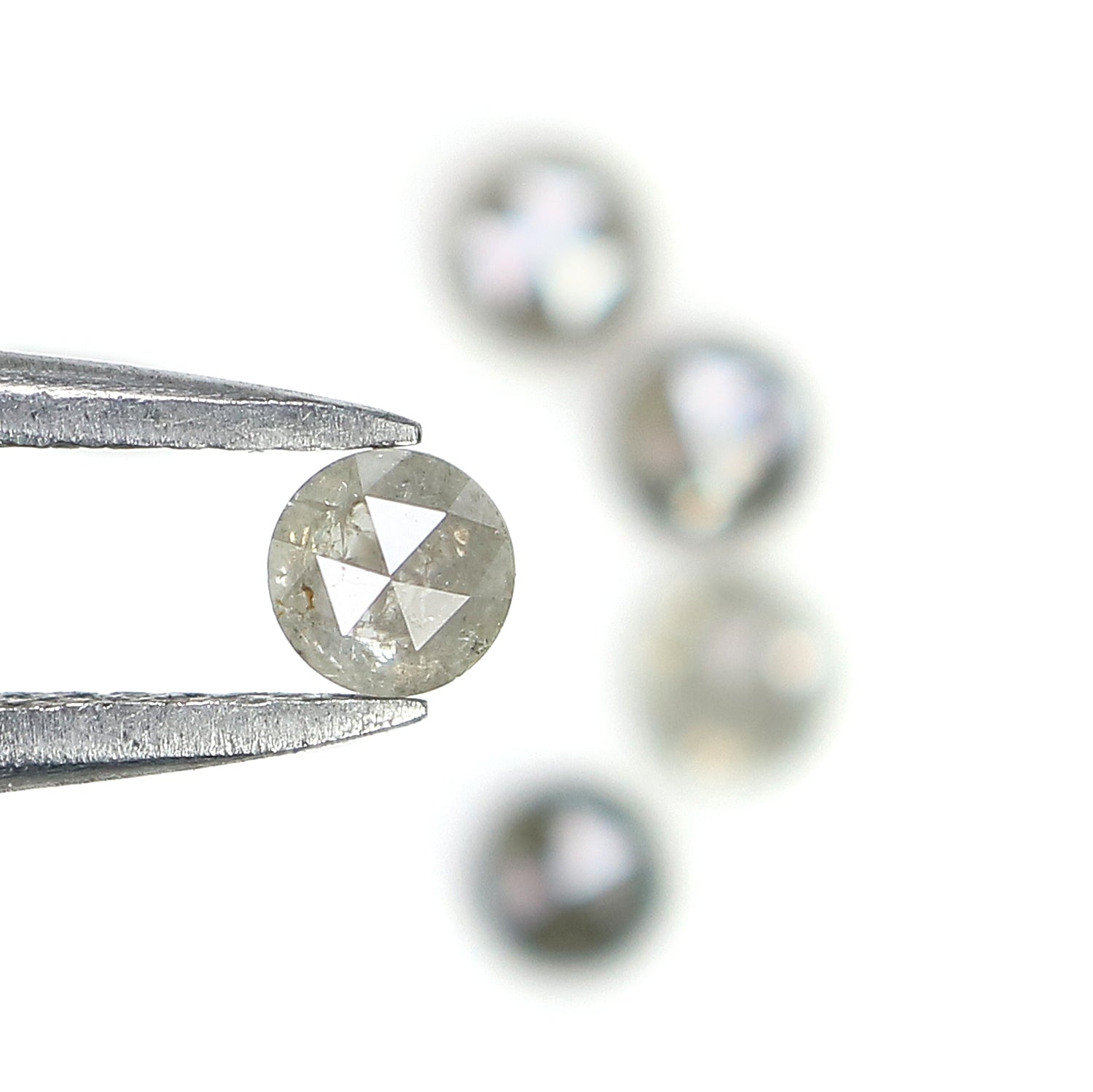 0.98 CT Natural Round Loose Rose Cut Diamond Grey Color Round Cut Diamond 3.20 MM Natural Loose Diamond Round Rose Cut Shape Diamond LQ6331
