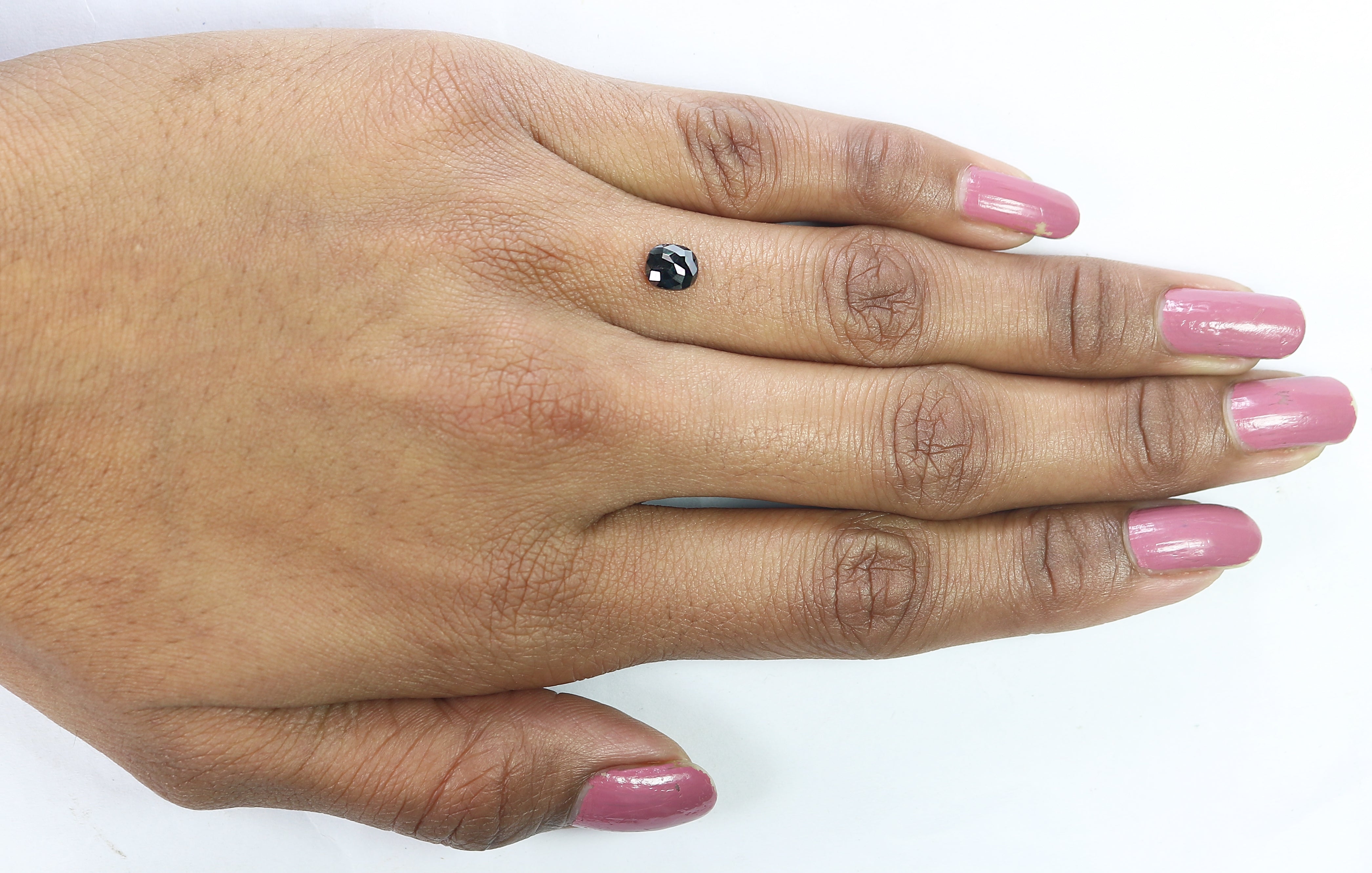 0.78 CT Natural Loose Oval Shape Diamond Black Oval Rose Cut Diamond 5.95 MM Natural Loose Black Color Oval Shape Rose Cut Diamond QK2517