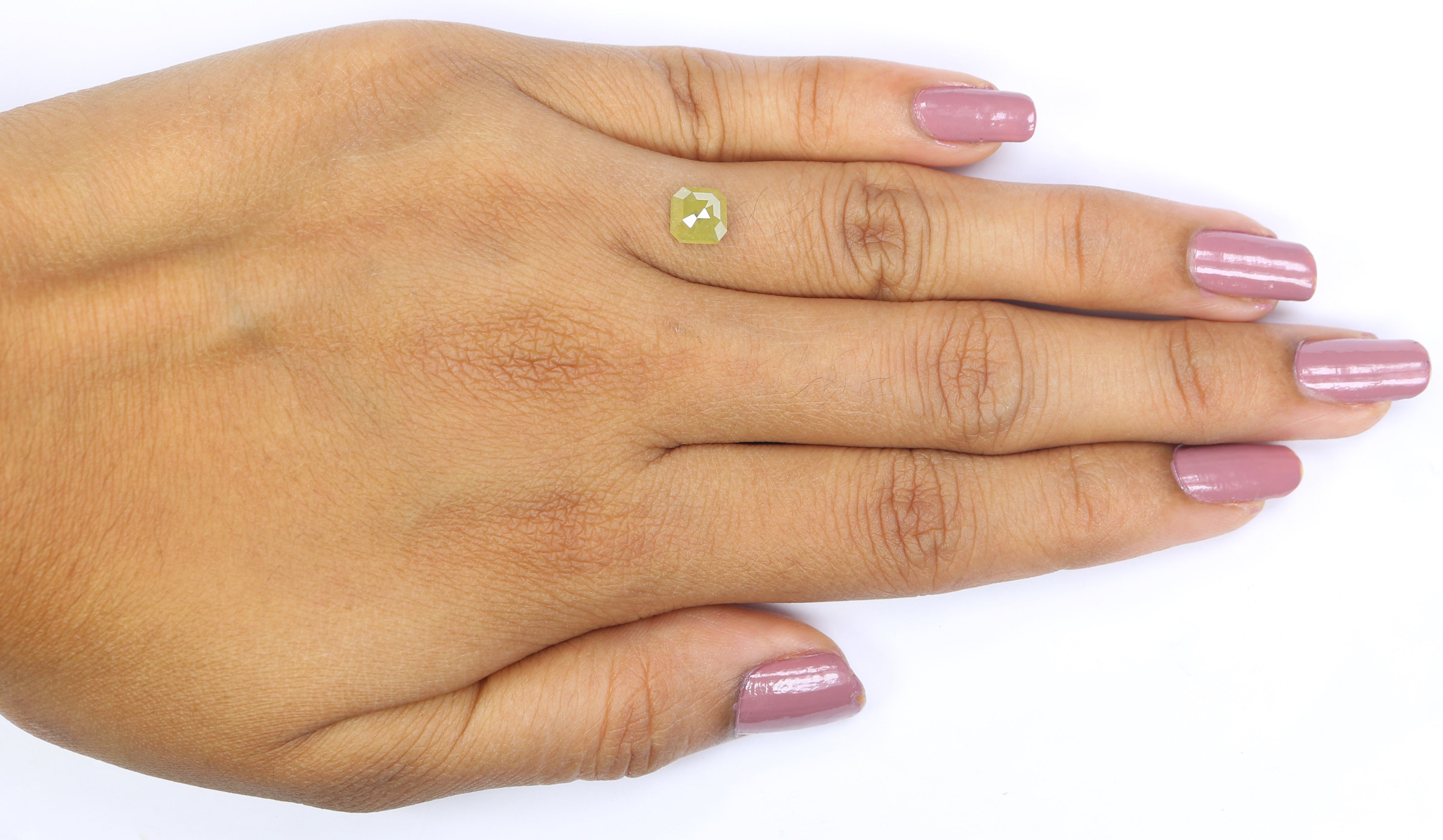 1.20 CT Natural Loose Radiant Shape Diamond Yellow Color Radiant Cut Diamond 5.70 MM Natural Yellow Color Radiant Rose Cut Diamond LQ2844