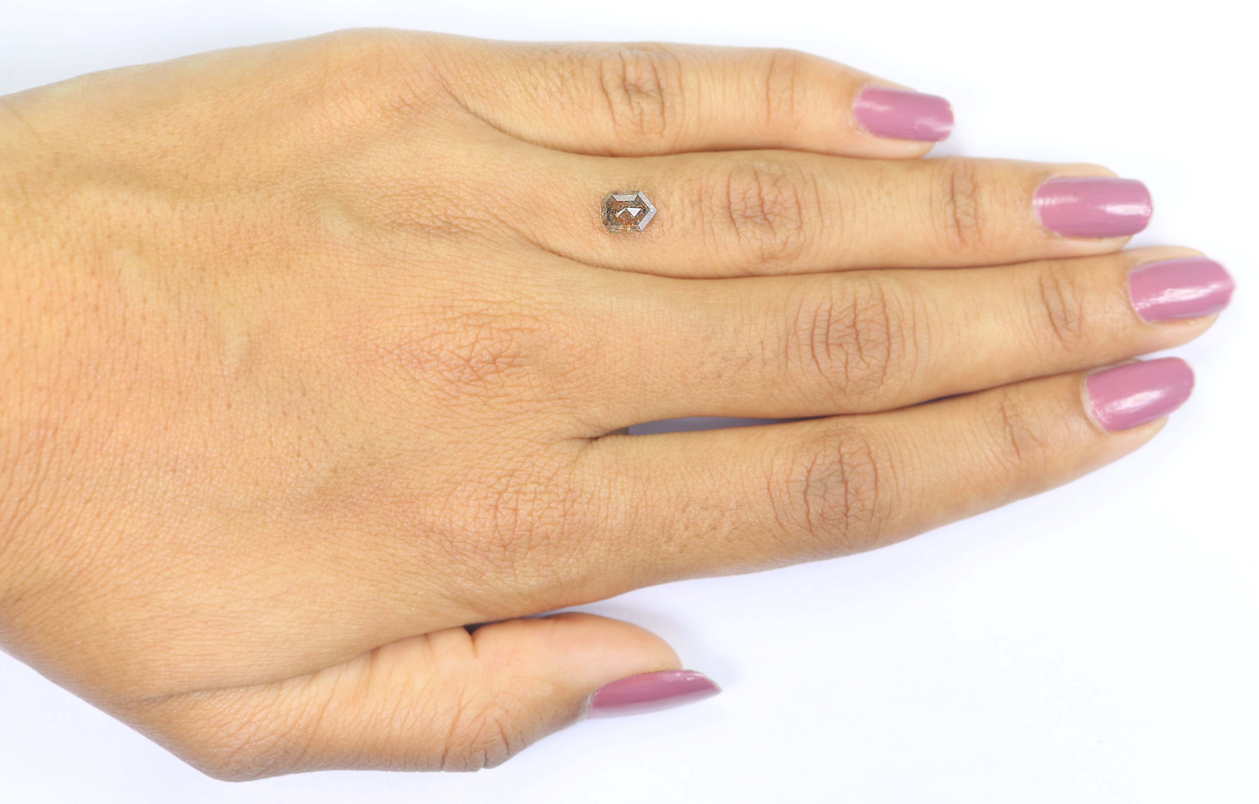 1.05 CT Natural Loose Shield Shape Diamond Brown Color Shield Cut Diamond 6.55 MM Natural Loose Brown Diamond Shield Rose Cut Diamond LQ9237