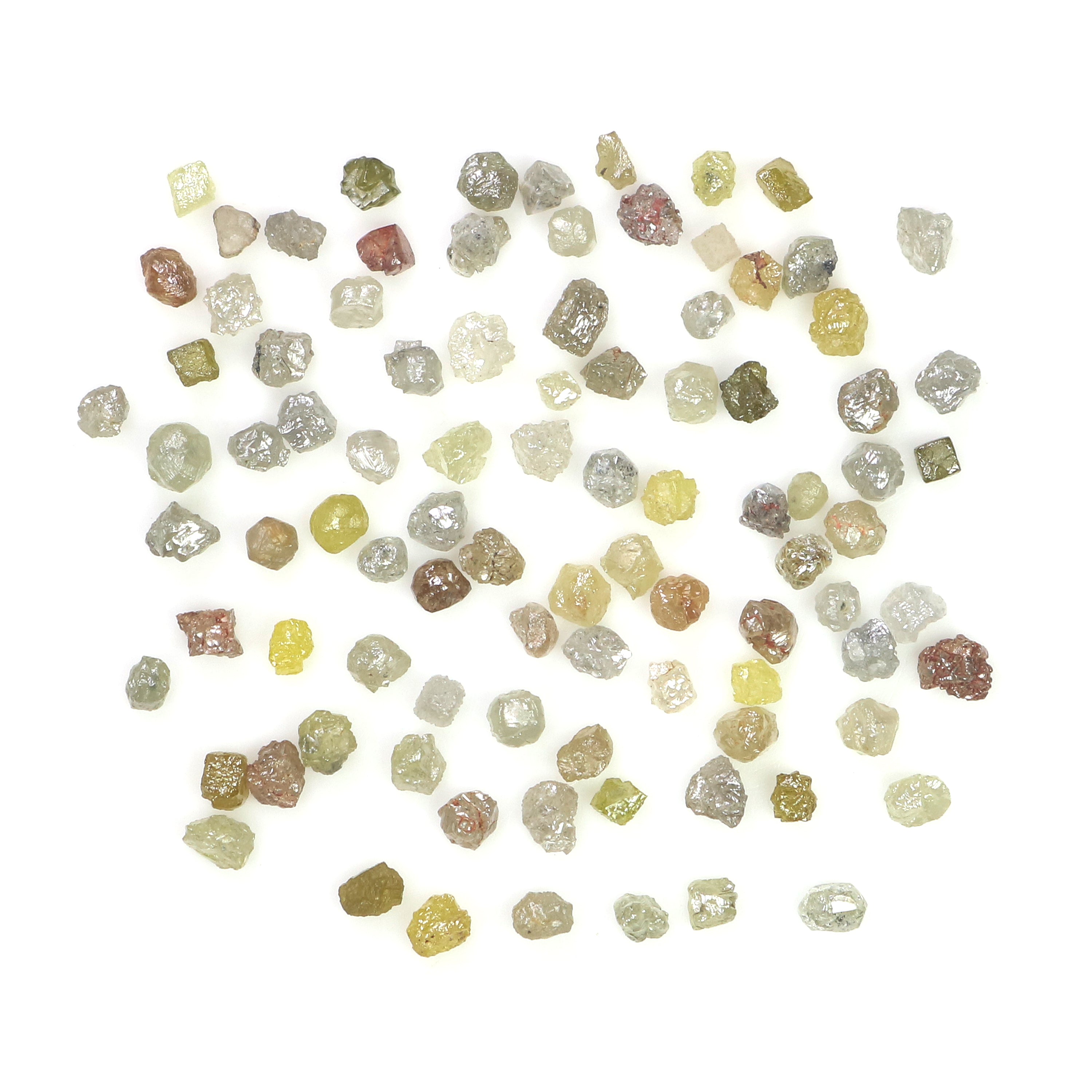 Natural Loose Diamond Rough Fancy Mix Color 1.60 to 2.40 MM 2.00 Ct Lot Q84