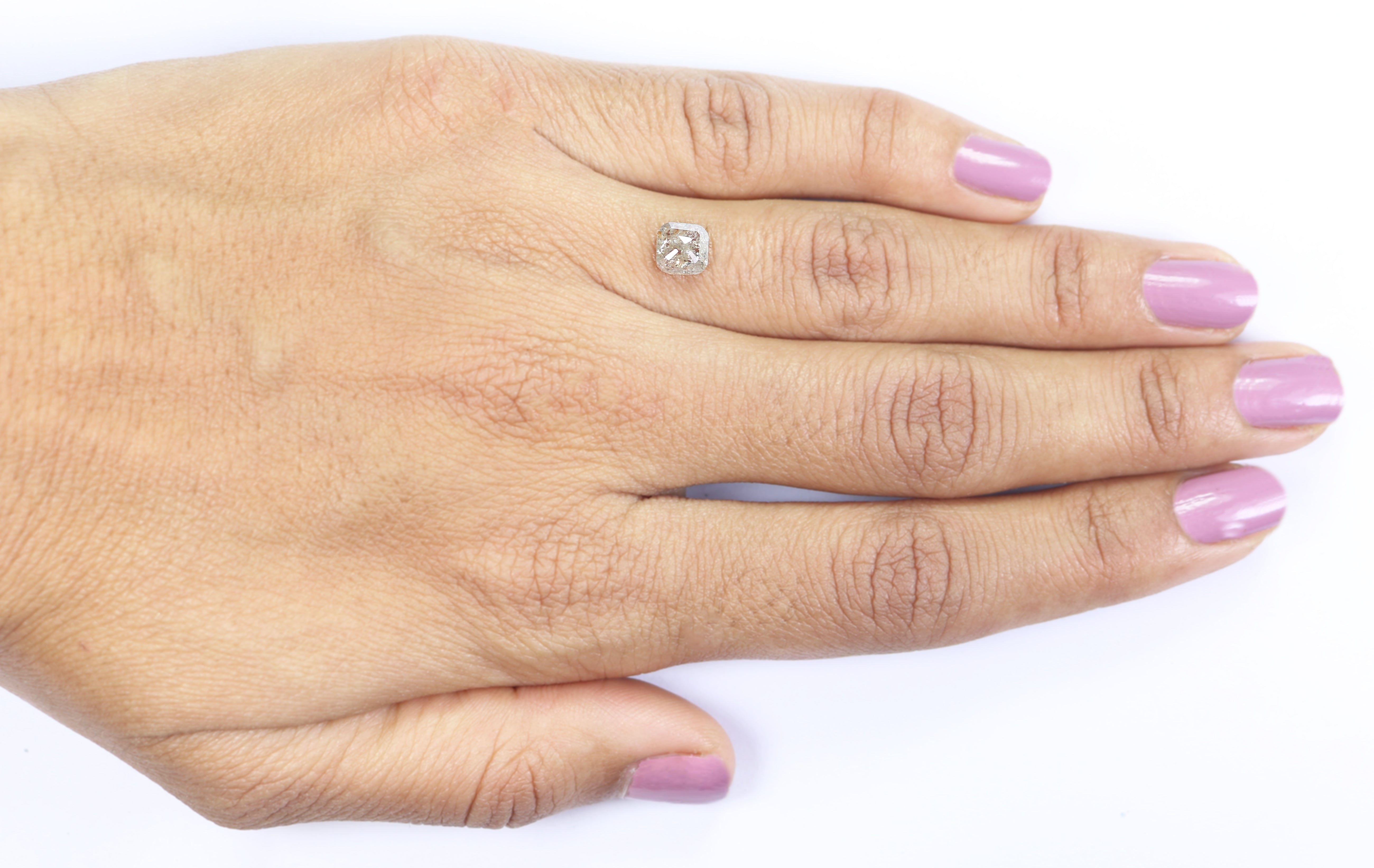 1.06 CT Natural Loose Cushion Shape Diamond Grey Color Cushion Diamond 5.60 MM Natural Diamond Grey Color Cushion Rose Cut Diamond N8725