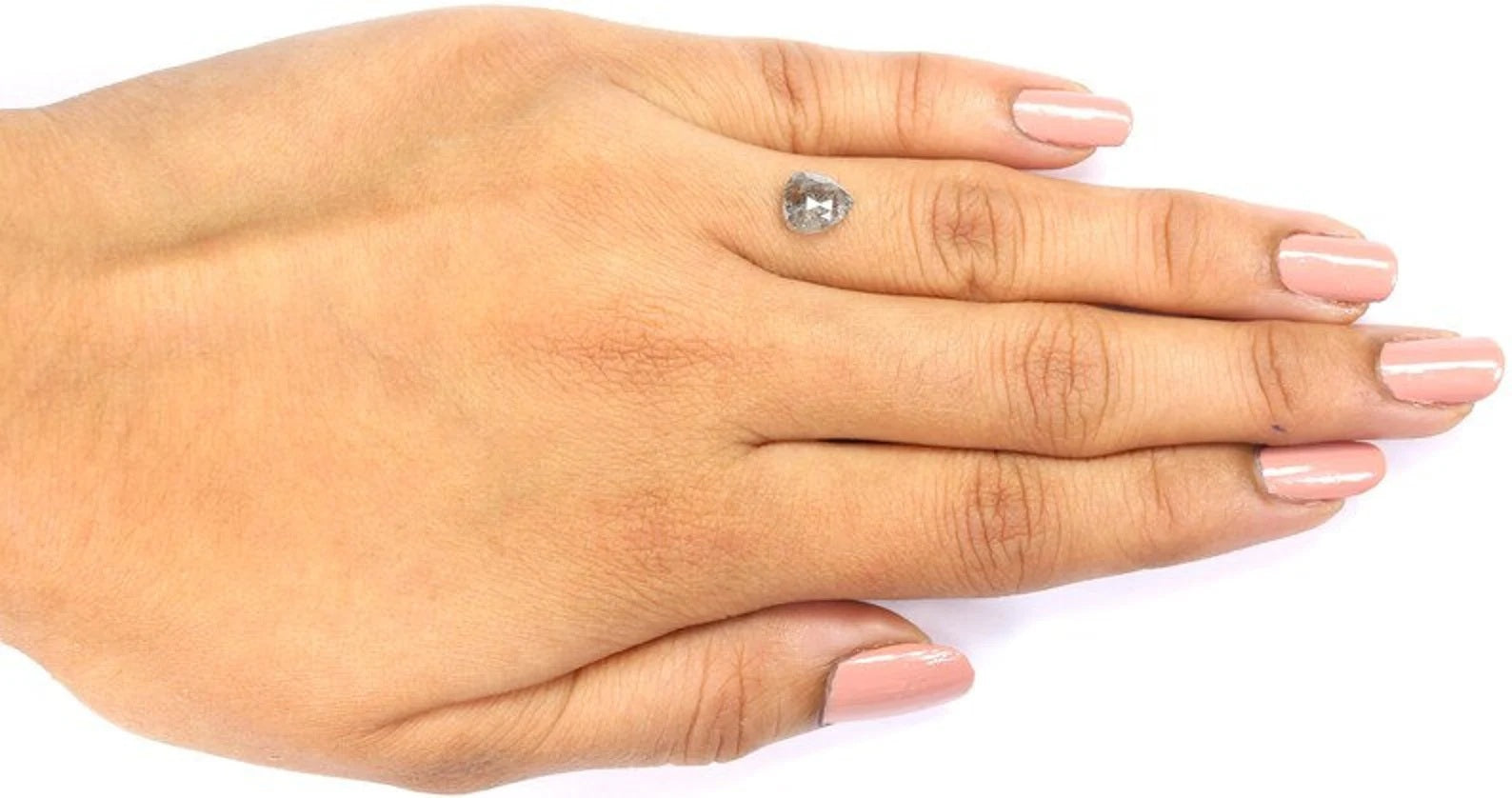 1.14 CT Natural Loose Pear Shape Diamond Grey Color Pear Cut Diamond 7.30 MM Natural Loose Diamond Grey Color Pear Rose Cut Diamond NQ8435