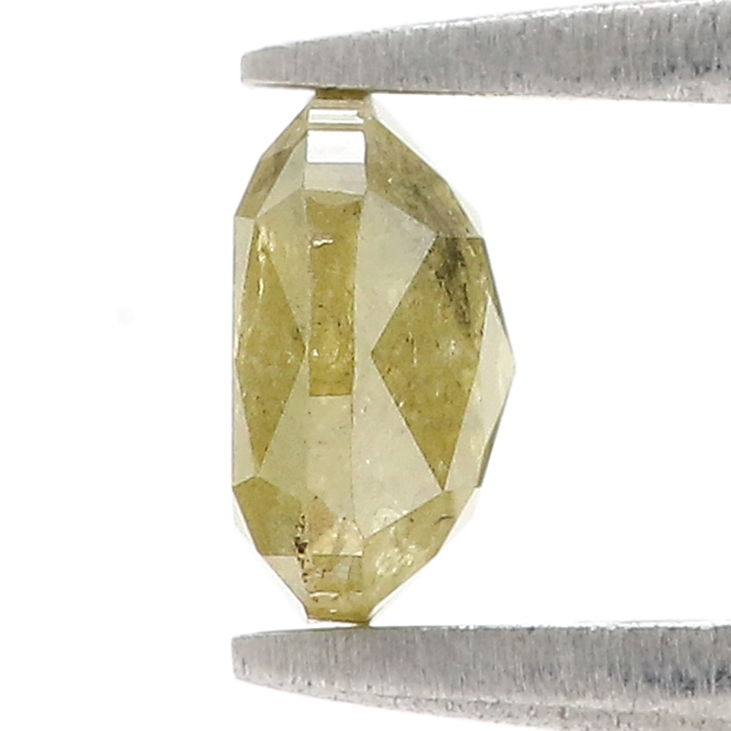 Natural Cushion Yellow Diamond 1.23 CT Loose Rose Cut Green Stone 6.25 MM Rustic Diamond Cushion Diamond For Custom Engagement Ring L3634