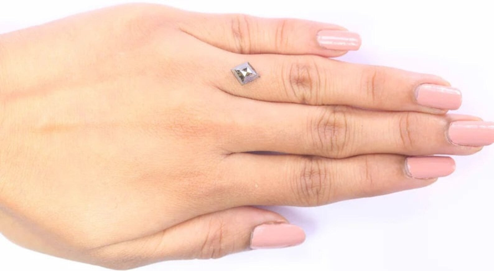 1.34 Ct Natural Loose Kite Shape Diamond Grey Brown Color Kite Shape Diamond 8.70 MM Natural Loose Diamond Kite Rose Cut Diamond NQ9291