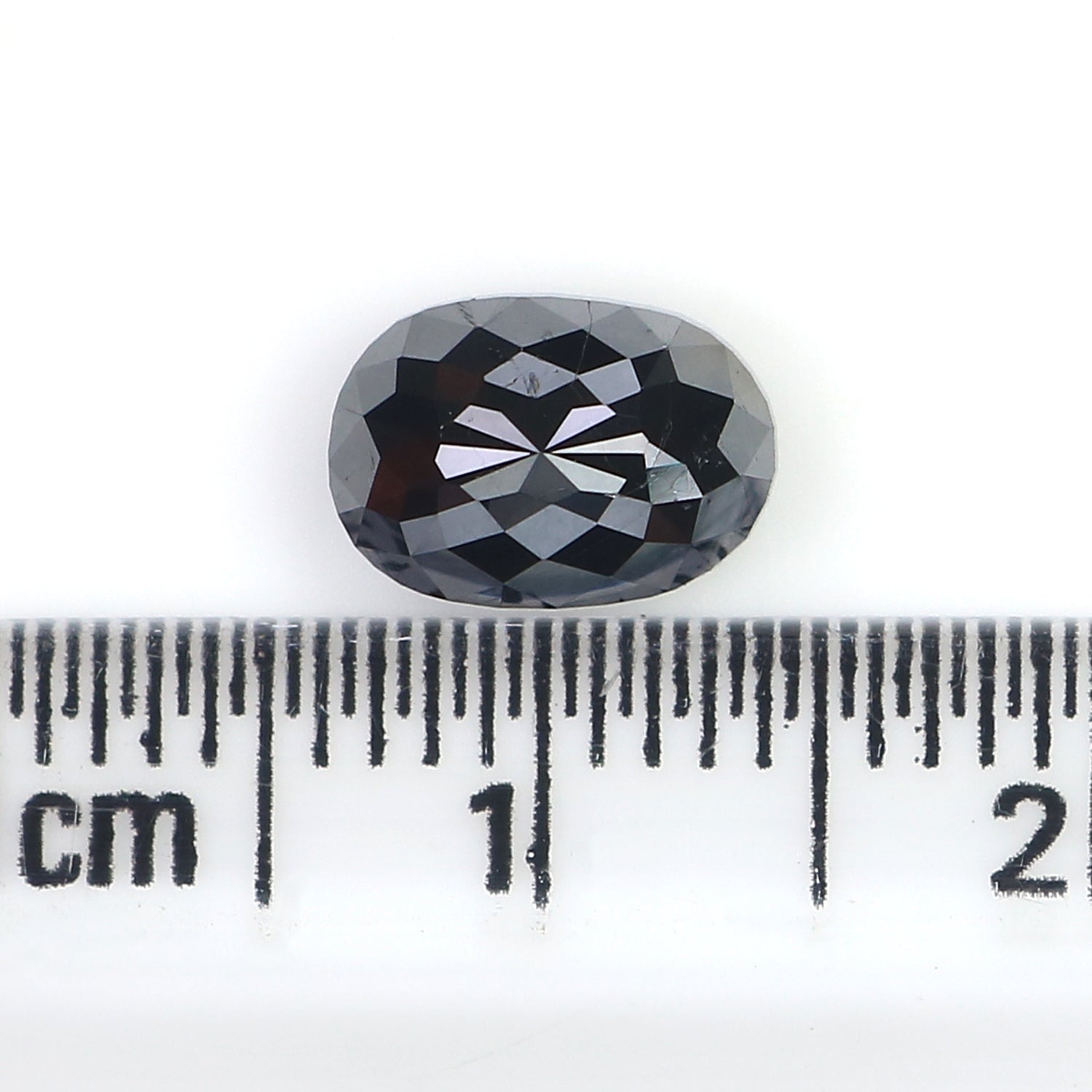 1.99 CT Natural Loose Oval Shape Diamond Black Oval Rose Cut Diamond 8.05 MM Natural Loose Black Color Oval Shape Rose Cut Diamond LC03