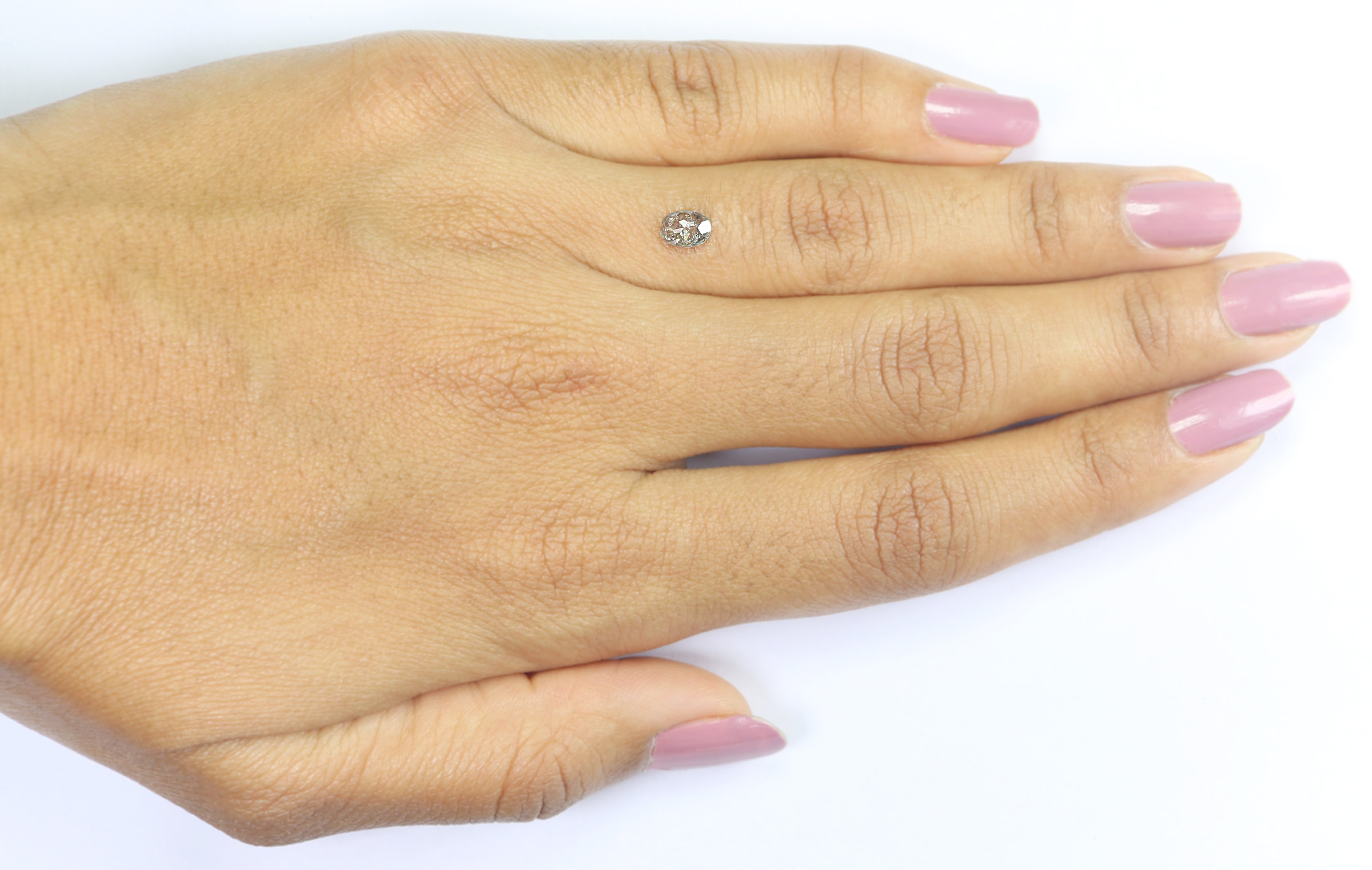 0.36 CT Natural Loose Oval Shape Diamond Salt And Pepper Oval Diamond 5.50 MM Natural Diamond Black Grey Color Oval Rose Cut Diamond LQ424