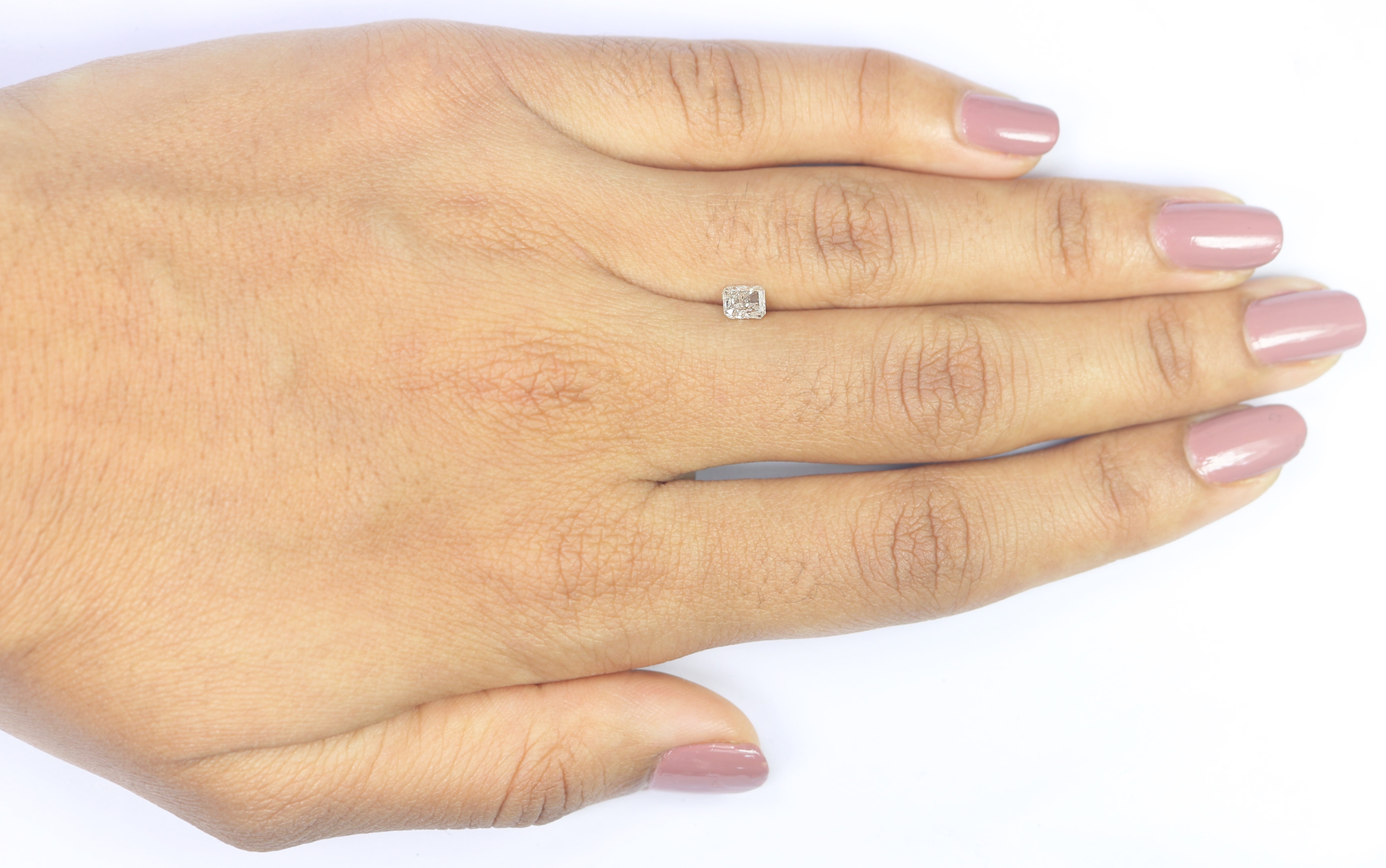 0.54 CT Natural Loose Emerald Shape Diamond Grey Color Emerald Cut Diamond 4.60 MM Natural Yellow Color Emerald Brilliant Cut Diamond LQ7413