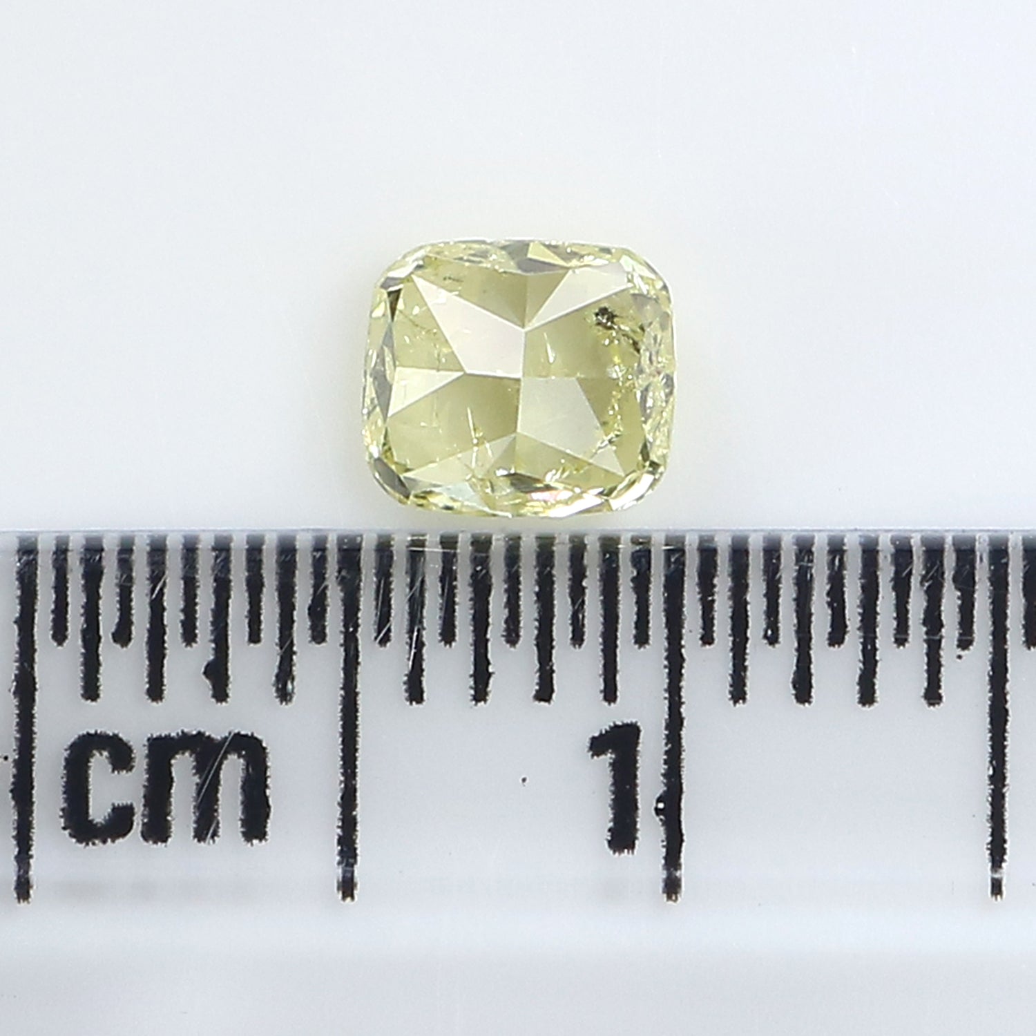 0.56 CT IGI Certified Natural Loose Modified Cushion Cut Diamond 4.80 MM Natural Fancy Yellow Color Cushion Brilliant Cut Diamond QL7701