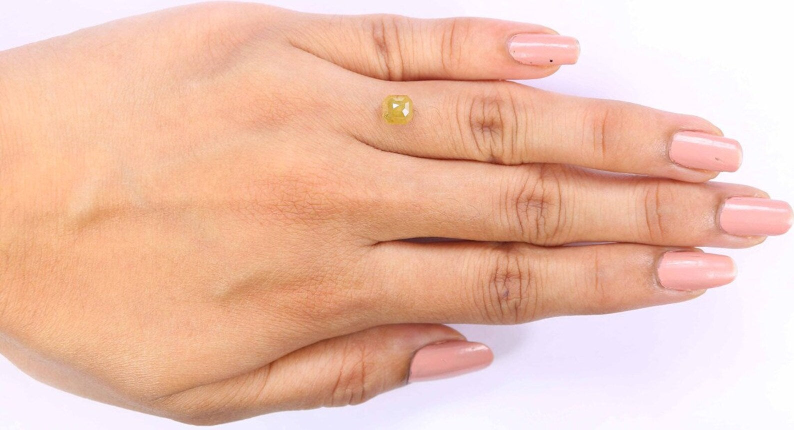 1.03 CT Natural Loose Radiant Shape Diamond Yellow Color Radiant Cut Diamond 5.35 MM Natural Loose Diamond Radiant Rose Cut Diamond NQ1957