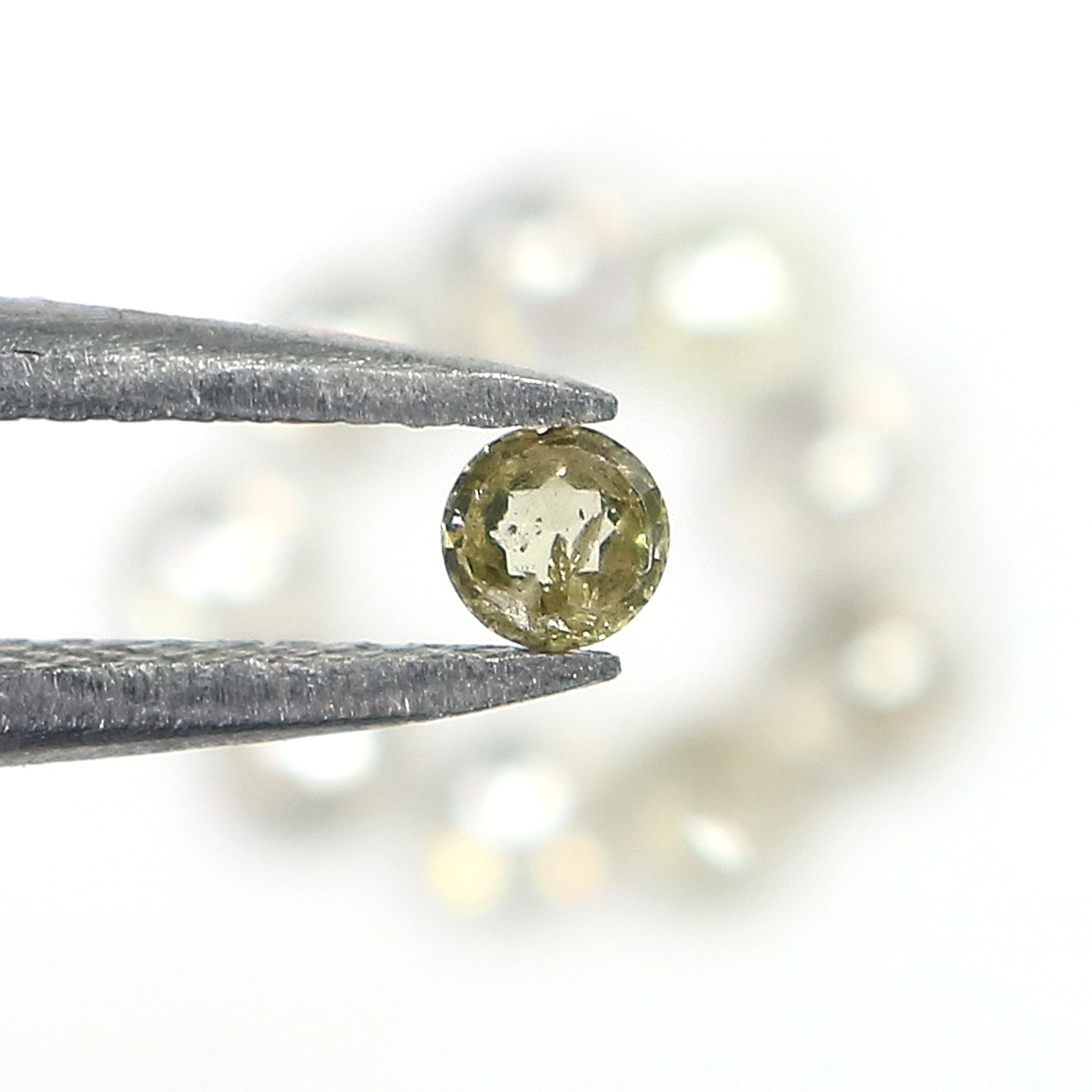 1.21 Ct Natural Loose Round Rose Cut Diamond Salt And Pepper Round Diamond 2.70 MM Natural Black Grey Color Round Rose Cut Diamond LQ1573