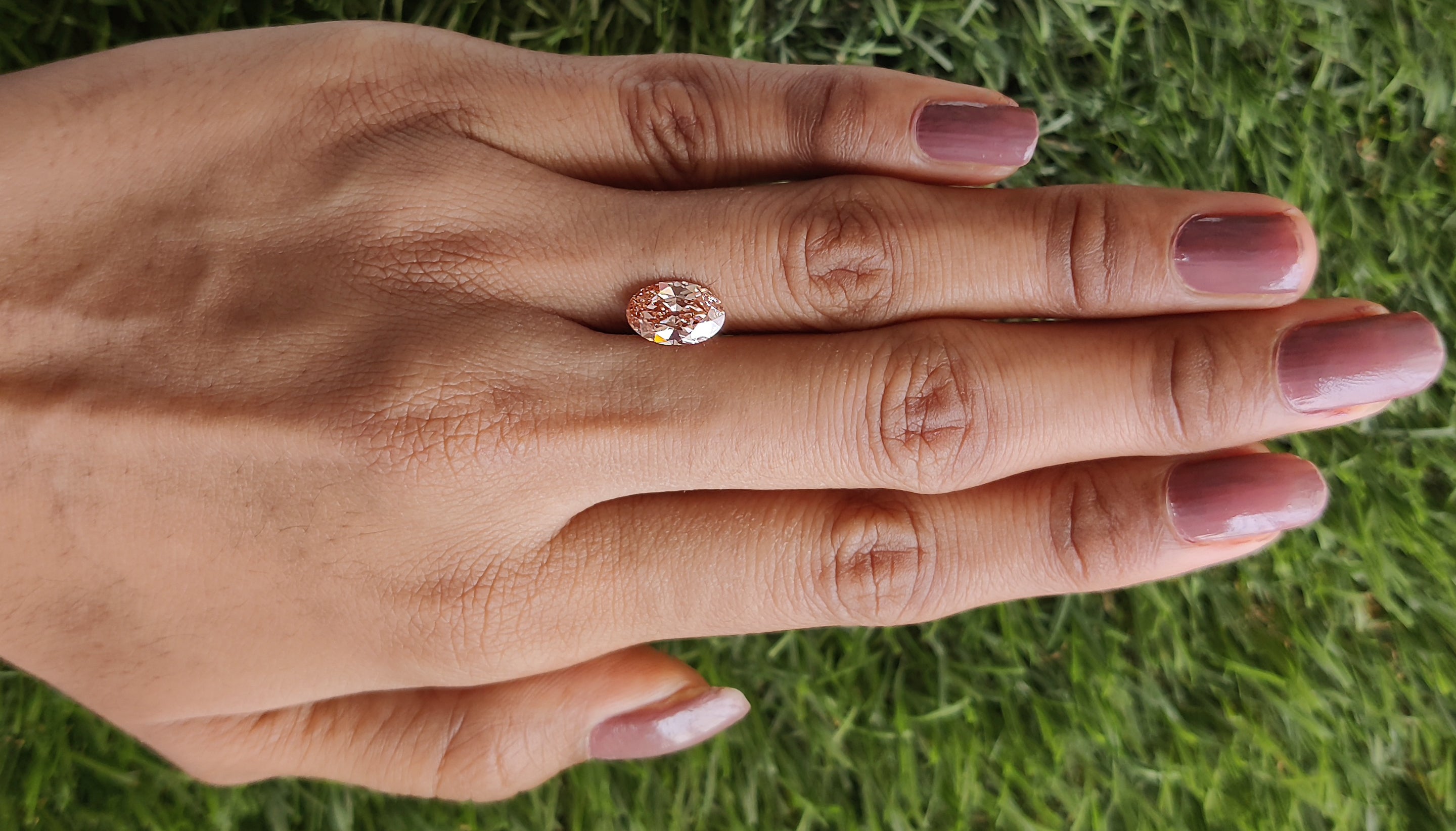 1.64 CT IGI Certified Oval Old European Cut Diamond Fancy Vivid Pink Color VS1 Clarity Diamond Lab Grown Diamond Lab Created Diamond L3670