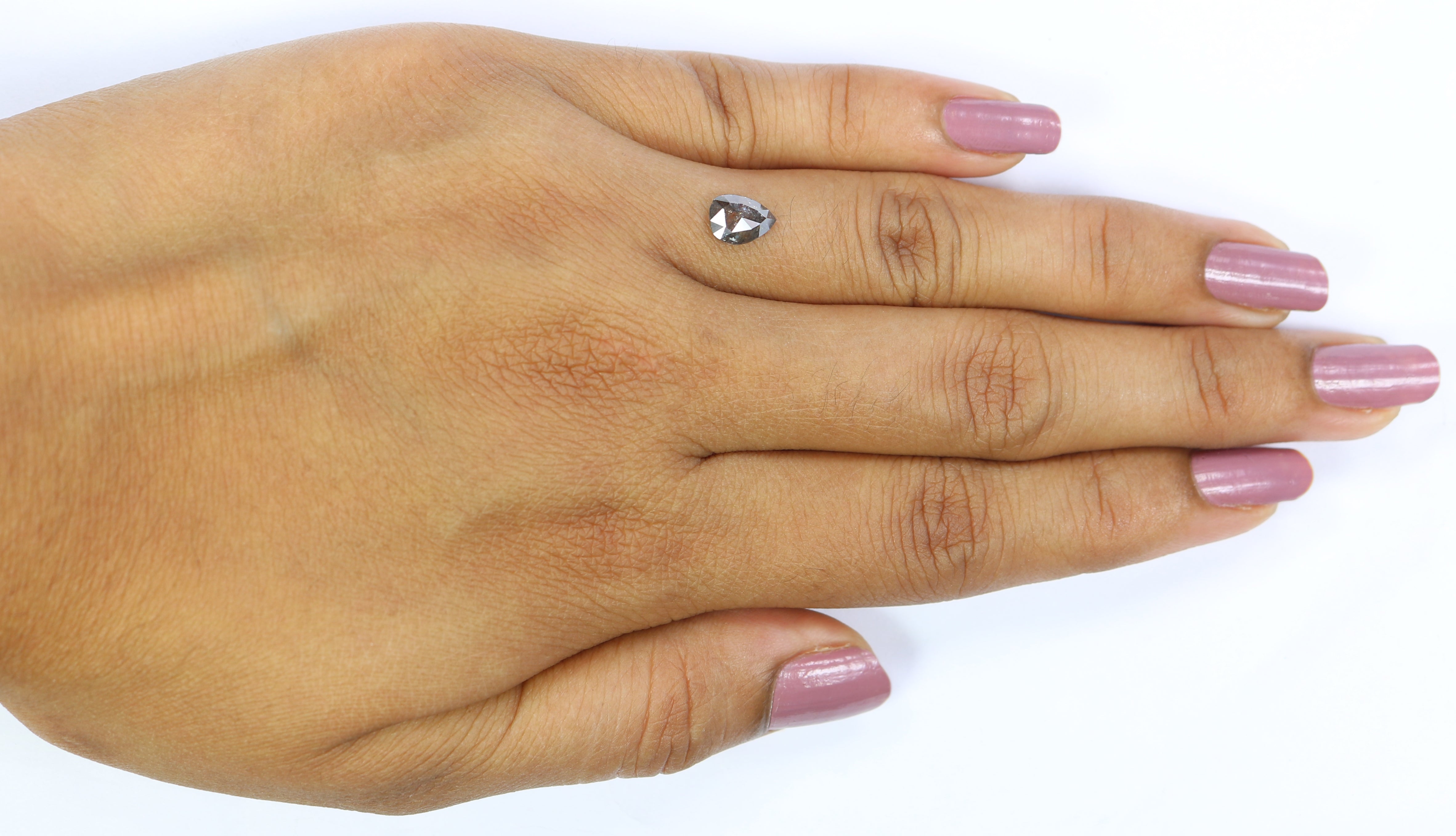 0.69 CT Natural Loose Pear Shape Diamond Salt And Pepper Pear Cut Diamond 7.00 MM Natural Brown Color Diamond Pear Rose Cut Diamond KQ2677