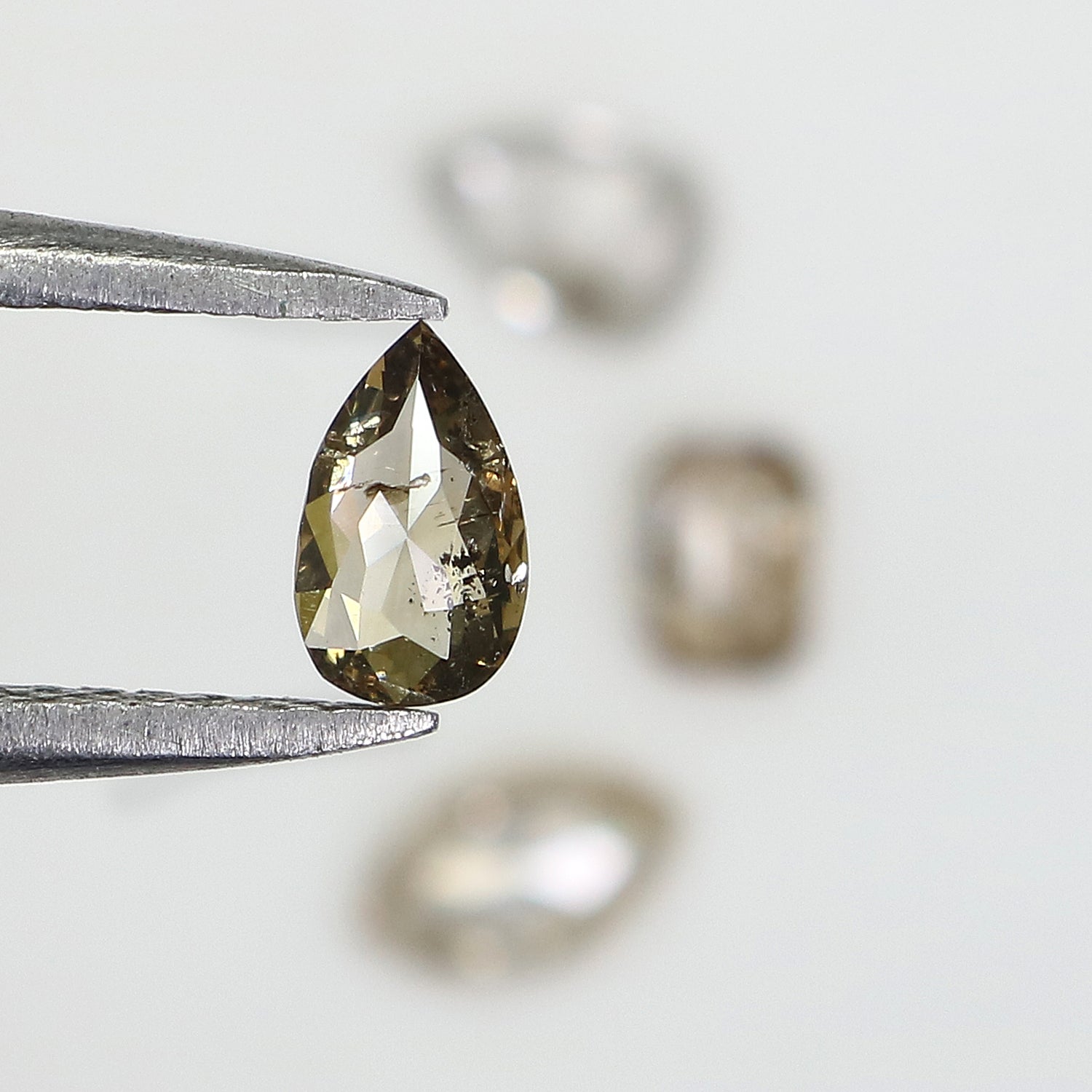 0.96 CT Natural Loose Mix Shape Diamond Brown Color Mix Shape Diamond 6.05 MM Natural Loose Grey Color Mix Shape Rose Cut Diamond QL1974