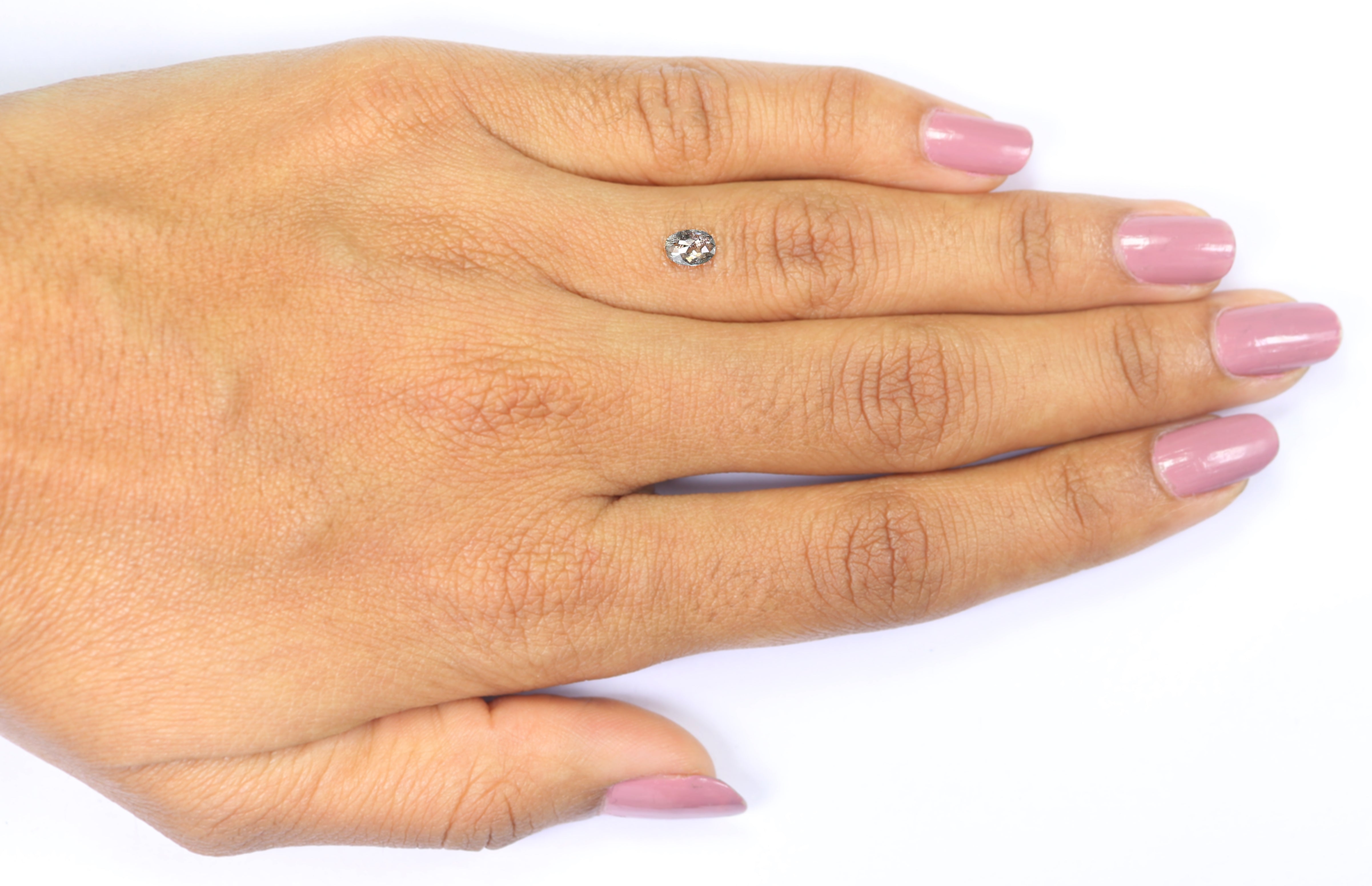 0.40 Ct Natural Loose Oval Shape Diamond Salt And Pepper Oval Cut Diamond 5.30 MM Natural Loose Diamond Oval Shape Rose Cut Diamond LQ422