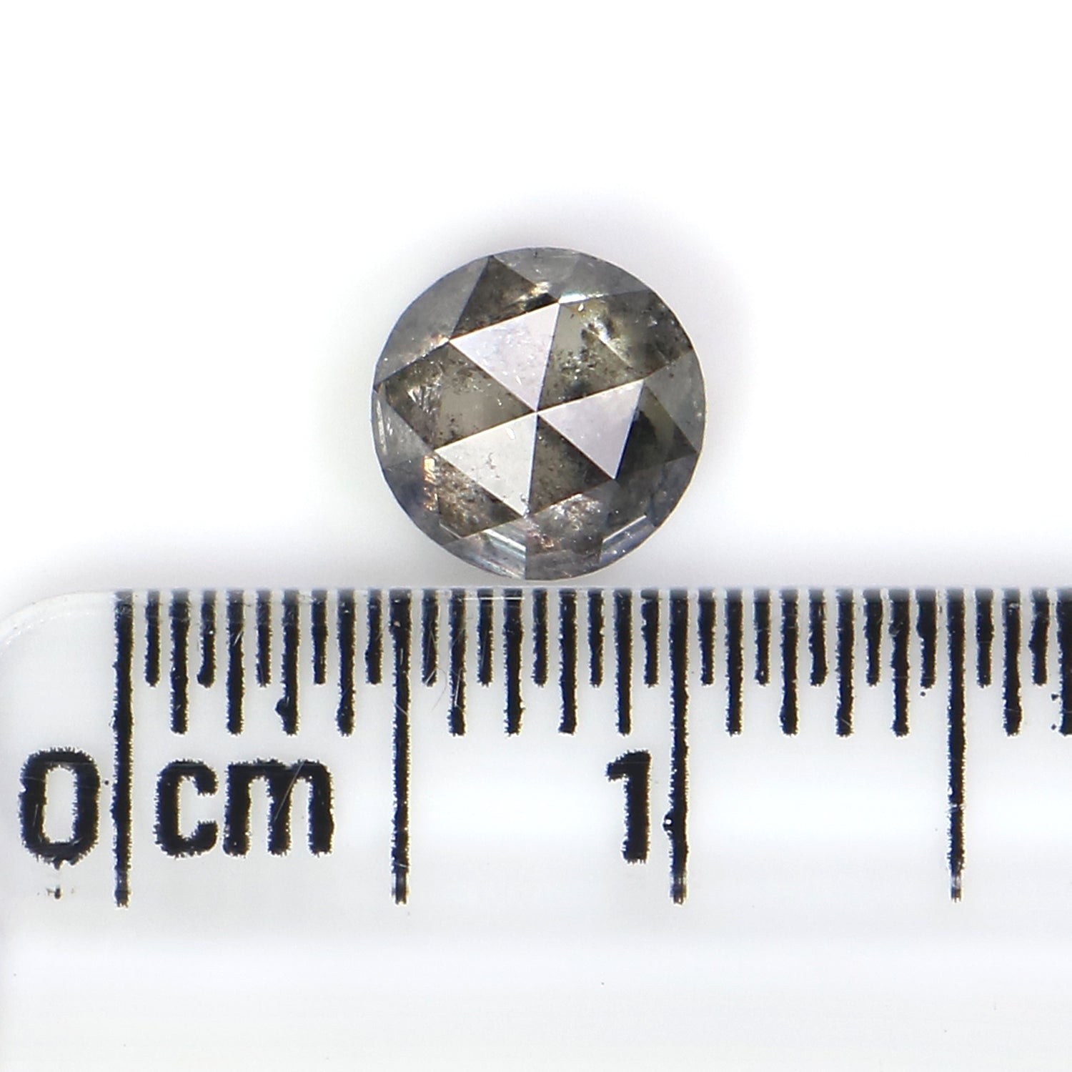 0.93 CT Natural Loose Round Rose Cut Diamond Salt And Pepper Round Diamond 6.05 MM Natural Loose Black Grey Color Rose Cut Diamond LQ2941