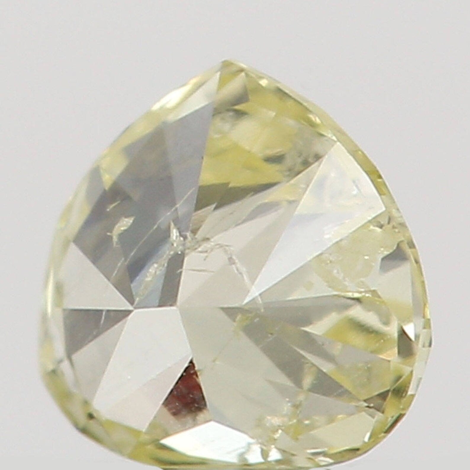 0.14 Ct Loose Diamond Heart Yellow Color I2 Clarity 3.40 MM N7327
