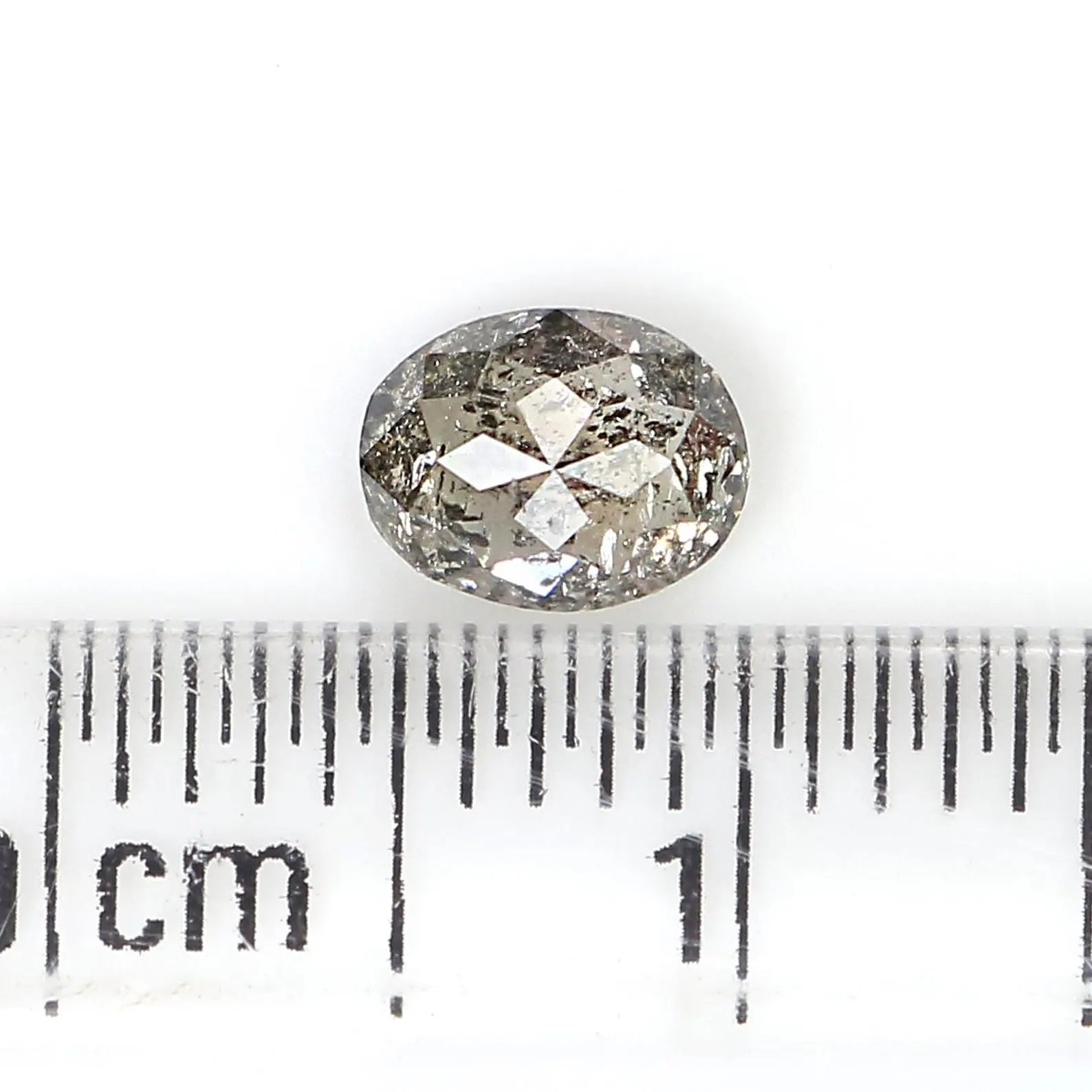 0.51 Ct Natural Loose Oval Shape Diamond Black Grey Color Oval Diamond 5.65 MM Natural Loose Diamond Salt and Pepper Oval Cut Diamond QN1001