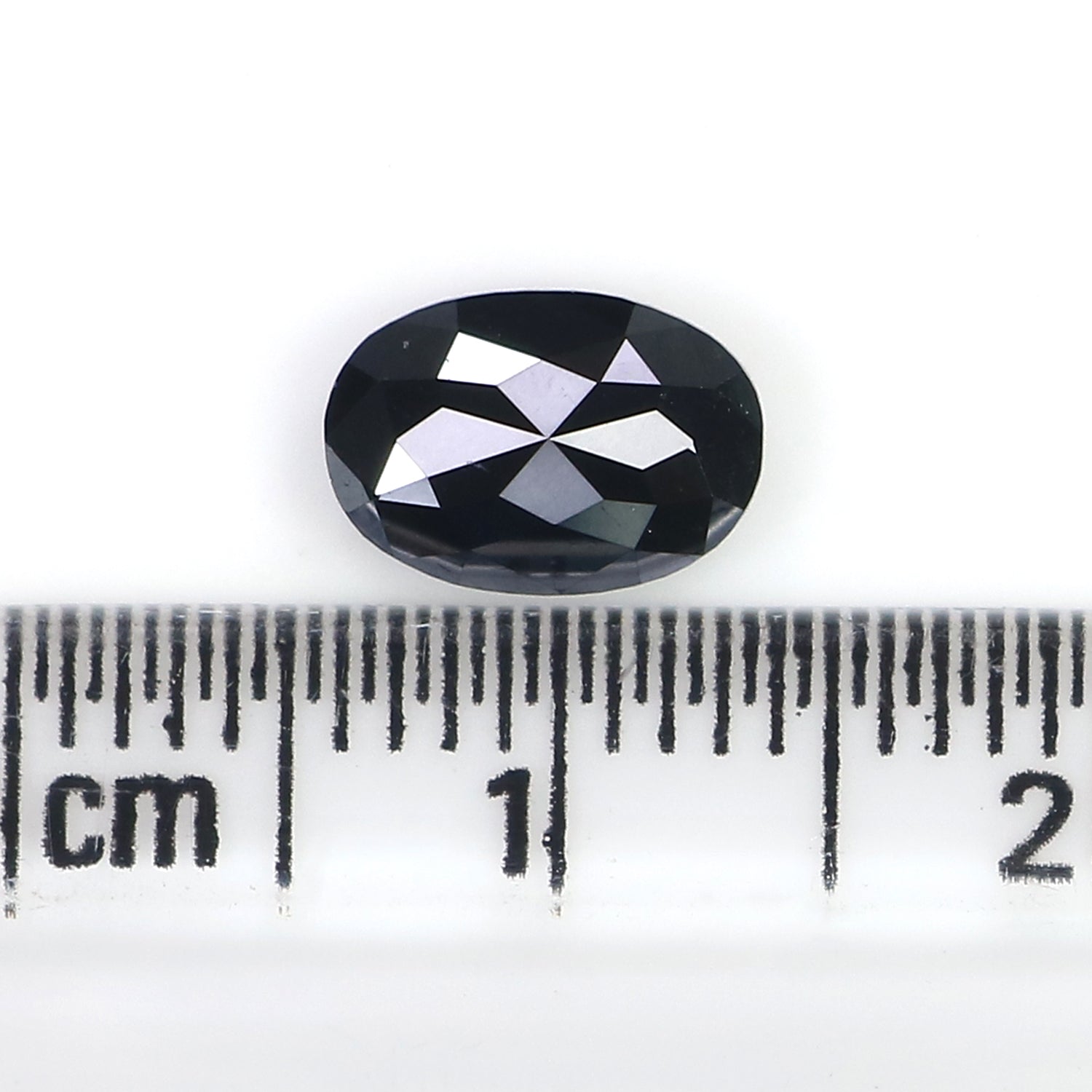 1.19 CT Natural Loose Oval Shape Diamond Black Oval Cut Diamond 8.05 MM Natural Loose Diamond Black Color Oval Shape Rose Cut Diamond LC15