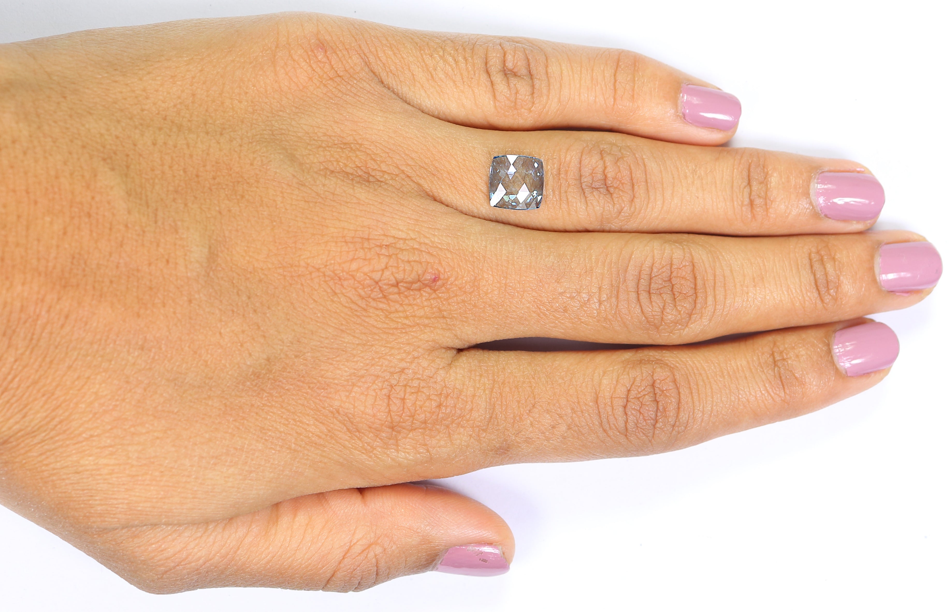 1.78 CT Lab Grown Square Cut Diamond Blue Color Diamond VS2 Clarity Diamond Lab Grown Diamond CVD Diamond Lab Created Rose Cut Diamond L3477