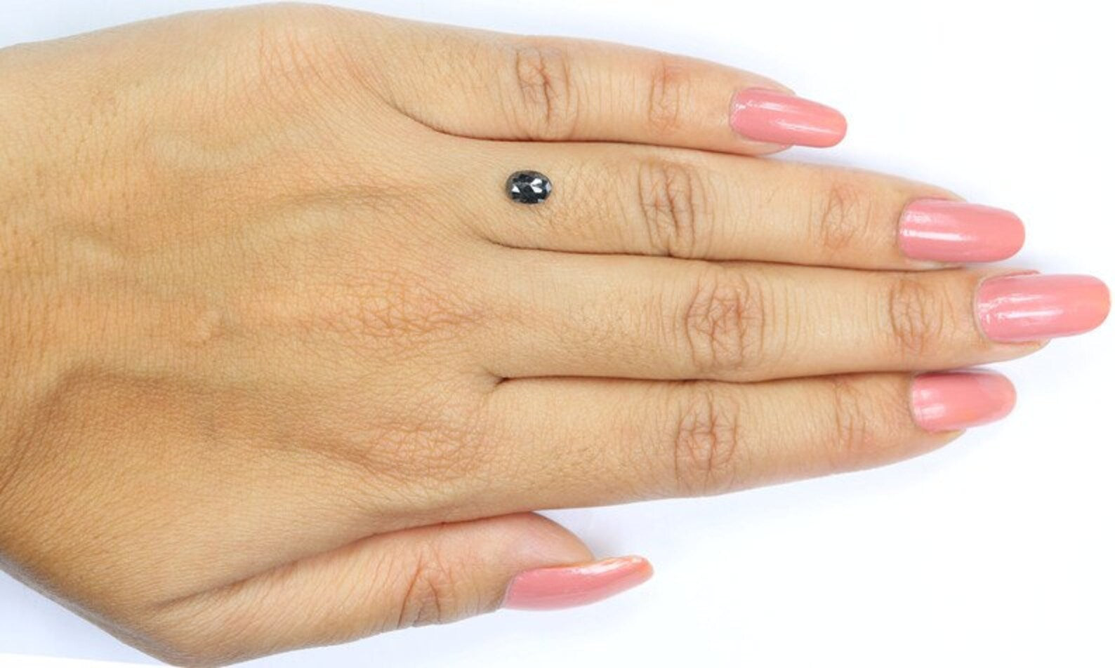 0.73 CT Natural Loose Oval Shape Diamond Salt And Pepper Oval Cut Diamond 5.70 MM Natural Loose Diamond Oval Shape Rose Cut Diamond NQ2052