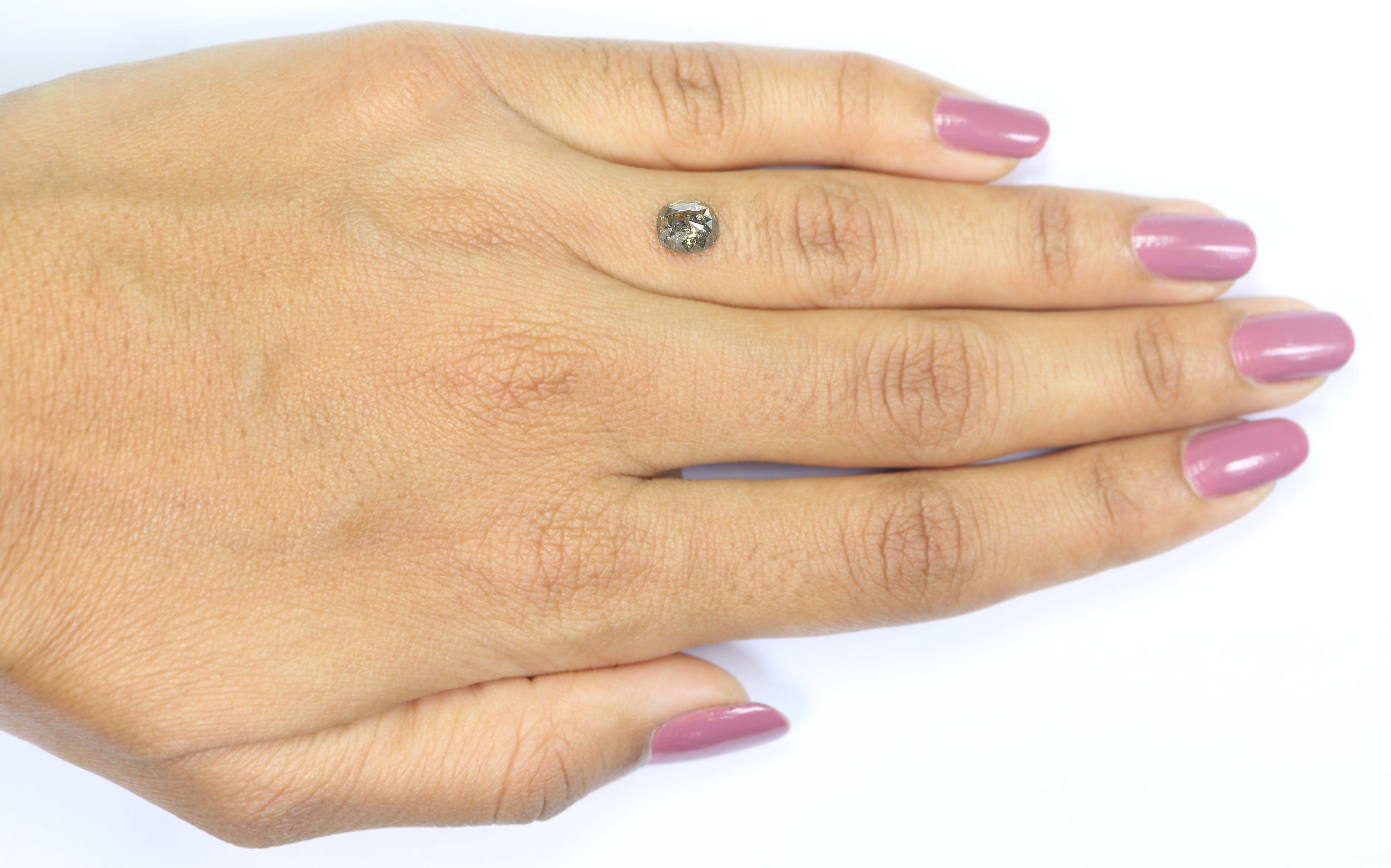 1.39 CT Natural Loose Oval Shape Diamond Salt And Pepper Oval Cut Diamond 6.70 MM Natural Grey Color Diamond Oval Rose Cut Diamond LQ7271