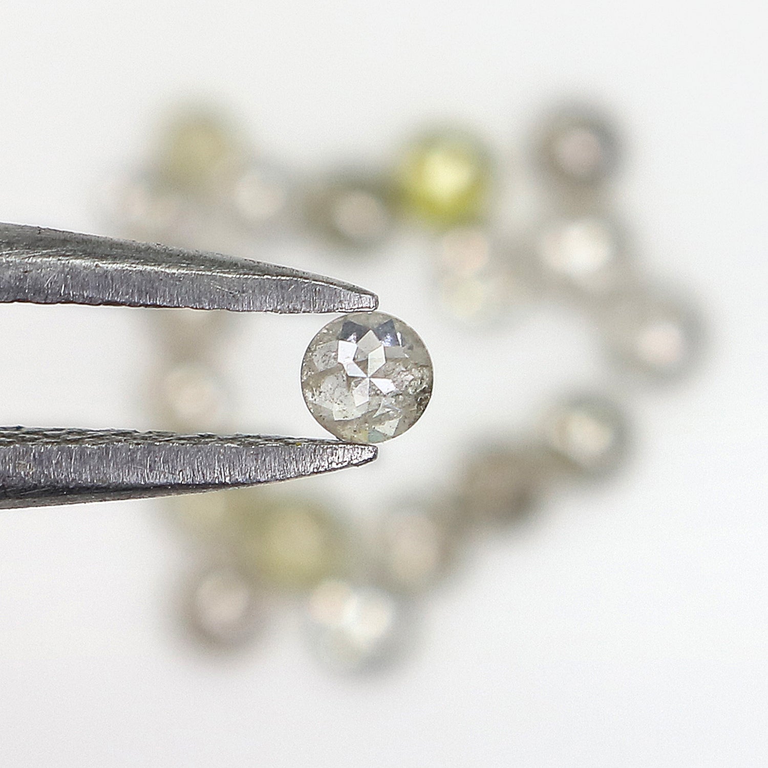 1.06 CT Natural Loose Round Rose Cut Diamond Grey Color Round Shape Diamond 1.80 MM Natural Loose Yellow Color Round Rose Cut Diamond KQ2431