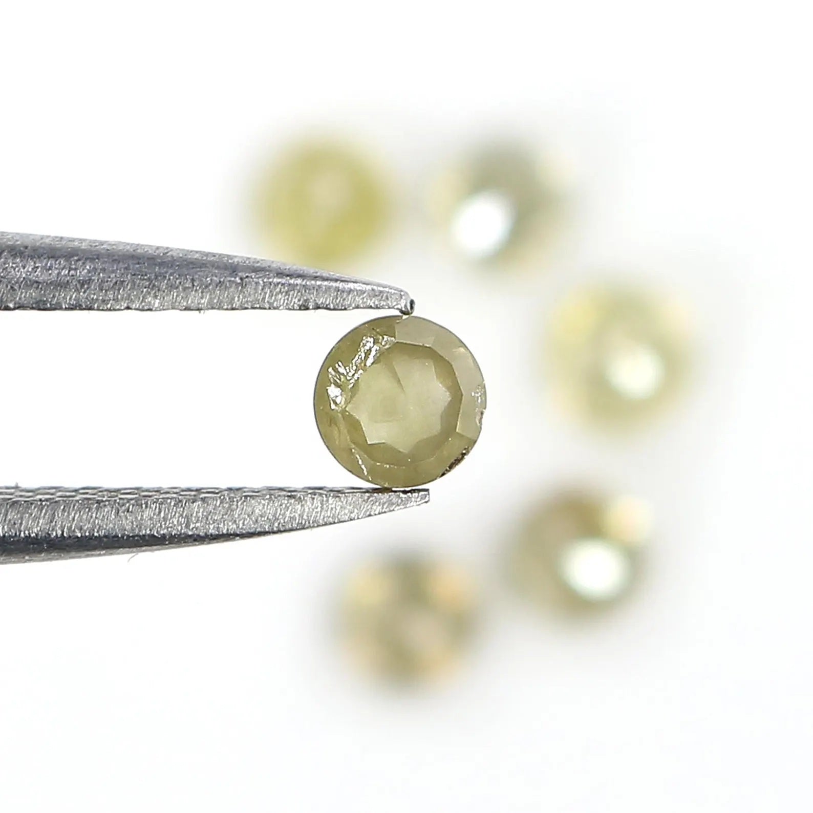 1.28 CT Natural Loose Round Rose Cut Diamond Yellow Color Round Shape Diamond 3.30 MM Natural Yellow Color Round Rose Cut Diamond NQ604