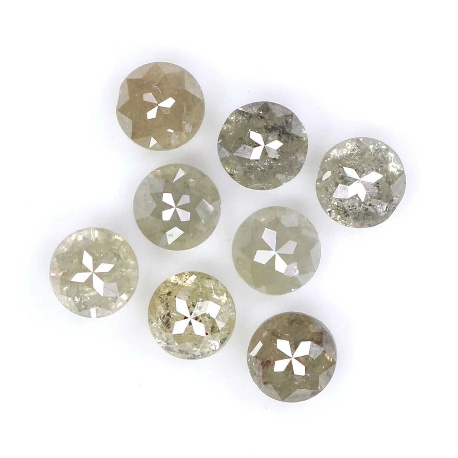 1.54 CT Natural Loose Rose Cut Diamond Grey Color Round Diamond 3.20 MM Natural Loose Diamond Grey Color Round Rose Cut Shape Diamond NQ7783