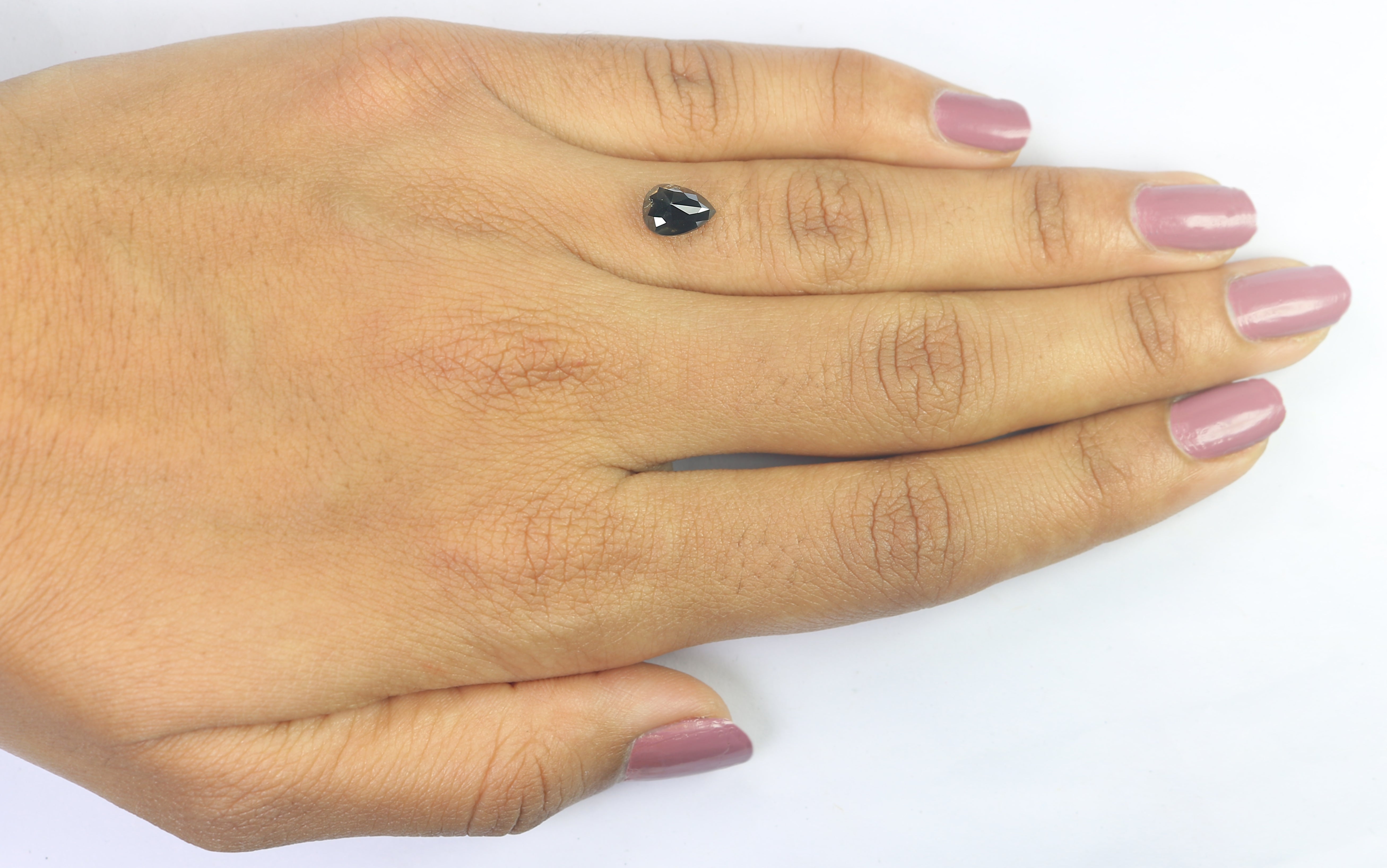 1.34 Ct IGI CERTIFIED Natural Loose Pear Diamond Natural Fancy Black Color Diamond 7.75 MM Natural Loose Diamond Pear Shape Diamond QL9380