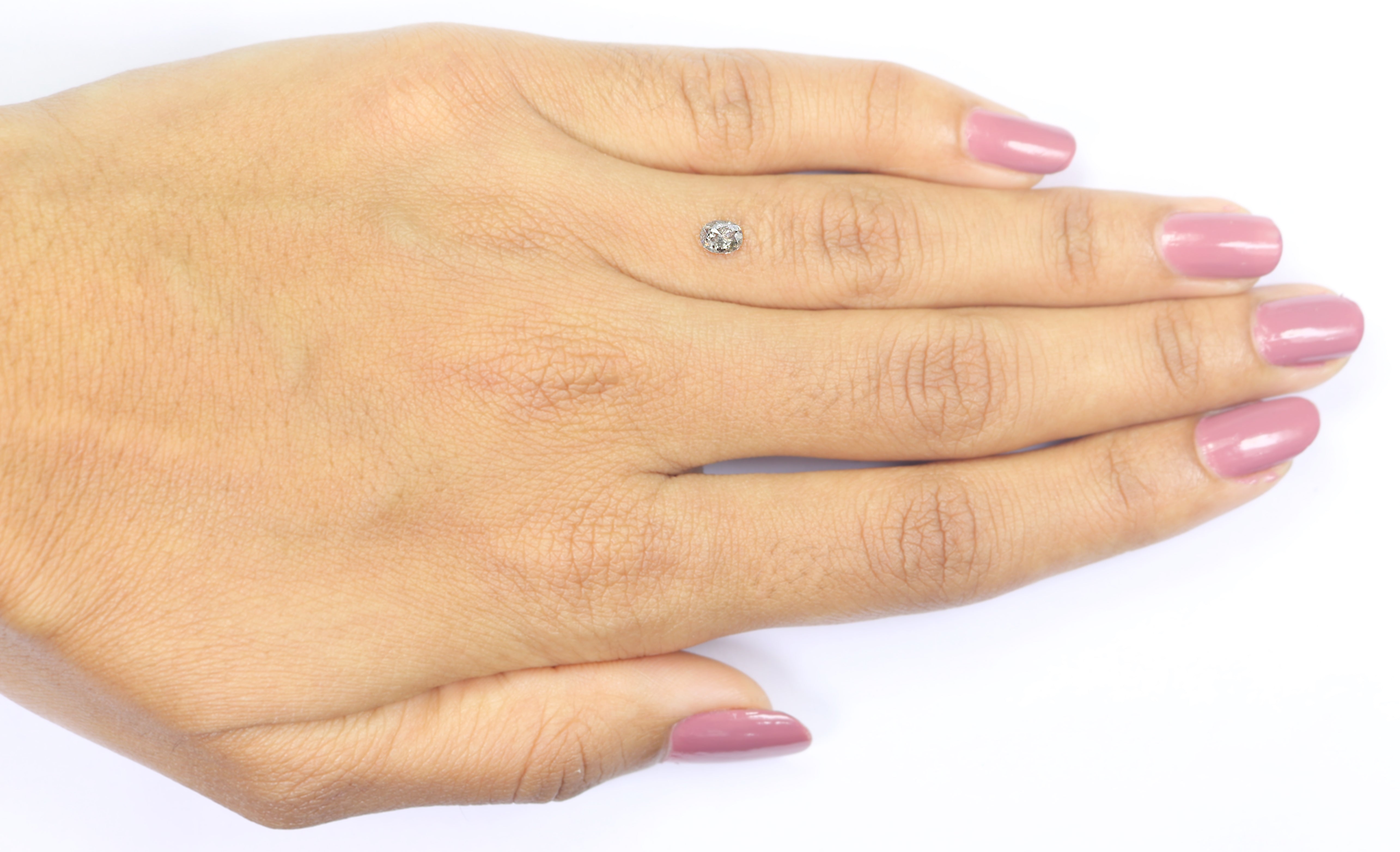 0.36 Ct Natural Loose Oval Shape Diamond Salt And Pepper Oval Cut Diamond 4.70 MM Natural Loose Black Gray Color Oval Rose Cut Diamond LQ435