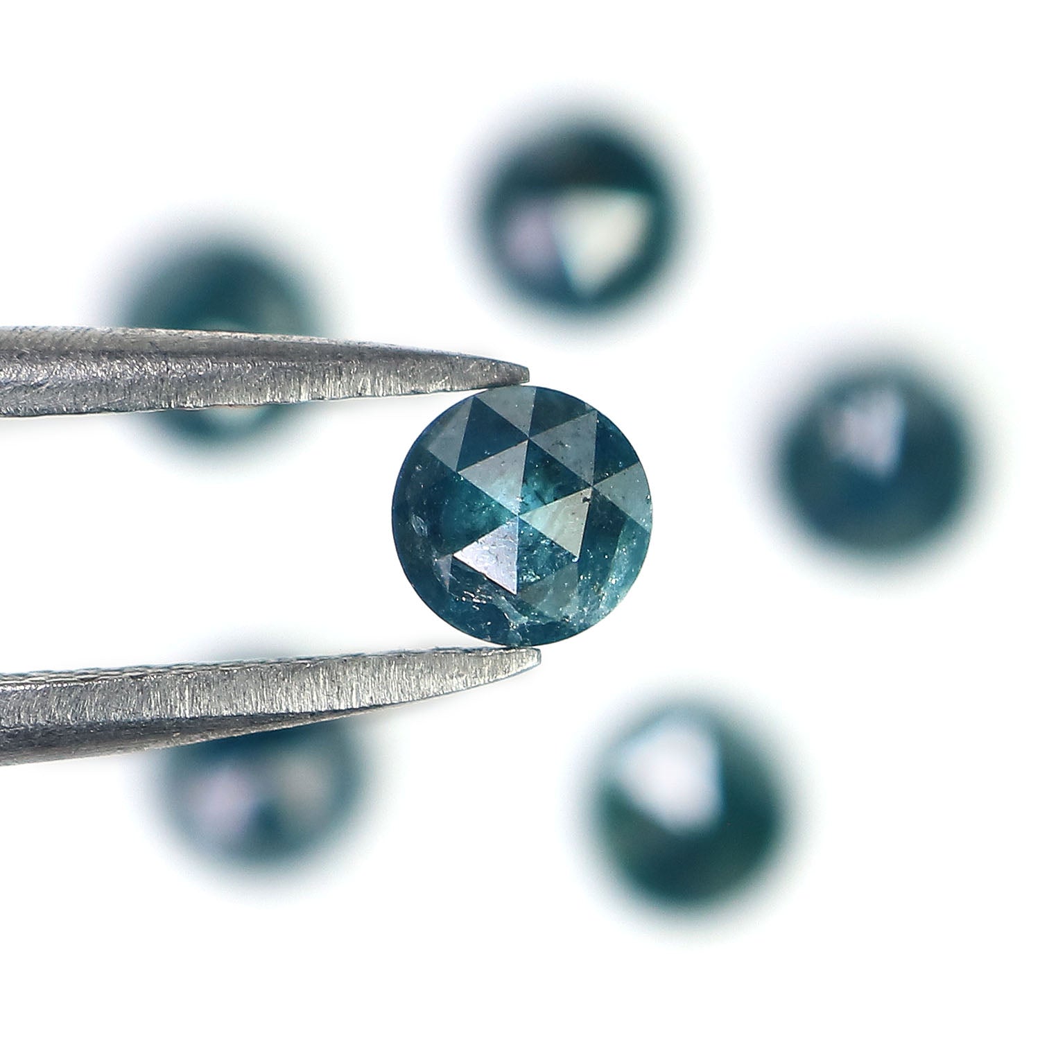 2.38 CT Natural Loose Round Rose Cut Diamond Blue Color Round Shape Diamond 4.35 MM Natural Loose Blue Color Round Rose Cut Diamond LQ2425