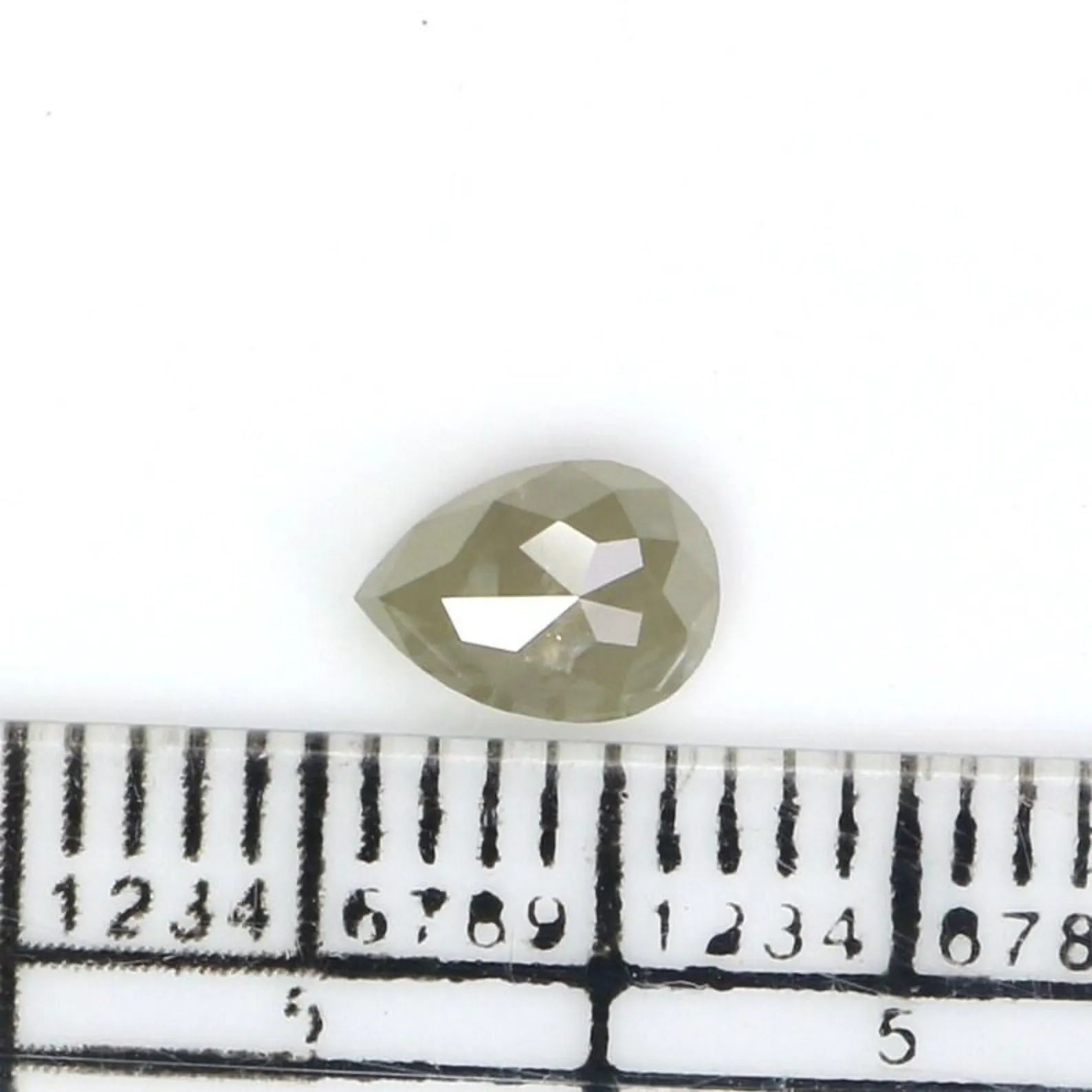 0.60 CT Natural Loose Pear Shape Diamond Grey Color Pear Cut Diamond 6.20 MM Natural Loose Grey Color Diamond Pear Rose Cut Diamond NQ2394