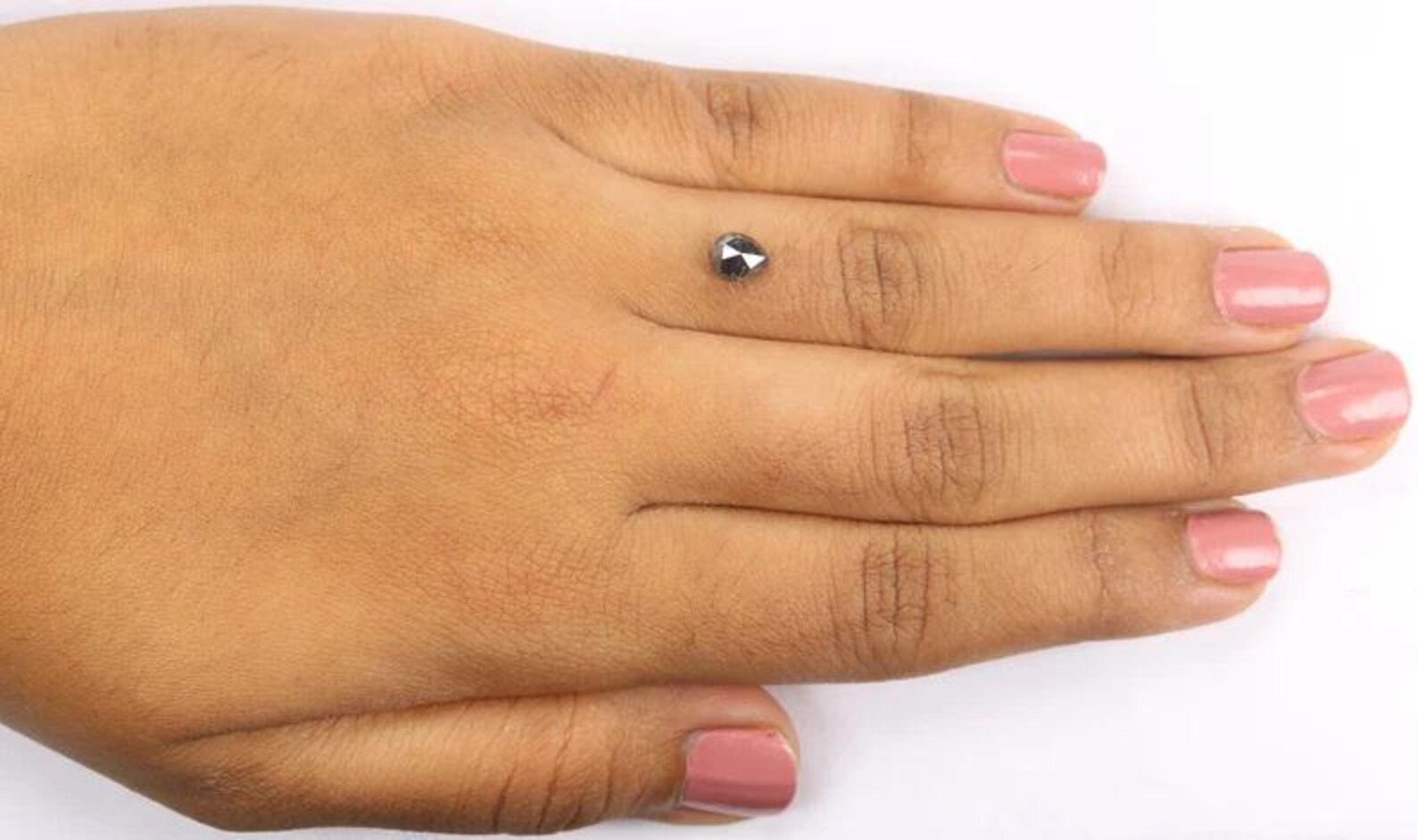 0.65 CT Natural Loose Pear Shape Diamond Salt And Pepper Pear Diamond 5.90 MM Natural Loose Black Grey Color Pear Rose Cut Diamond NQ9466