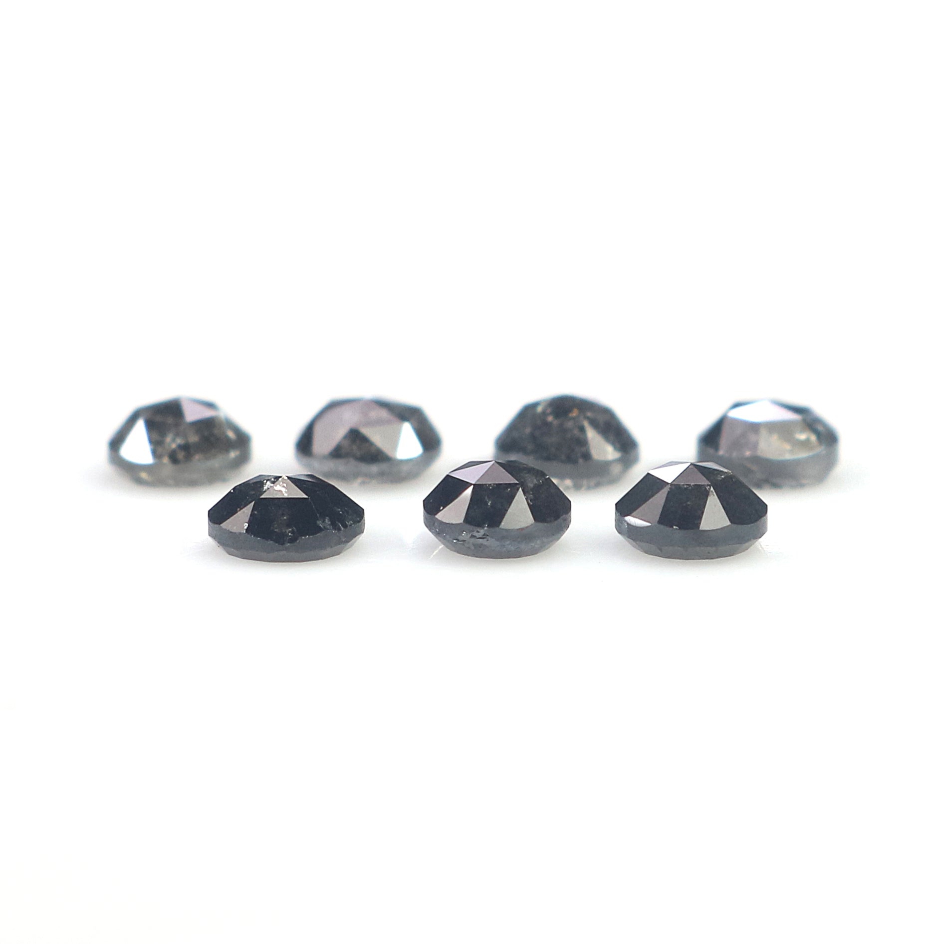 1.11 Ct Natural Loose Round Rose Cut Diamond Salt And Pepper Round Cut Diamond 3.10 MM Natural Black Grey Color Round Rose Cut Diamond L6226