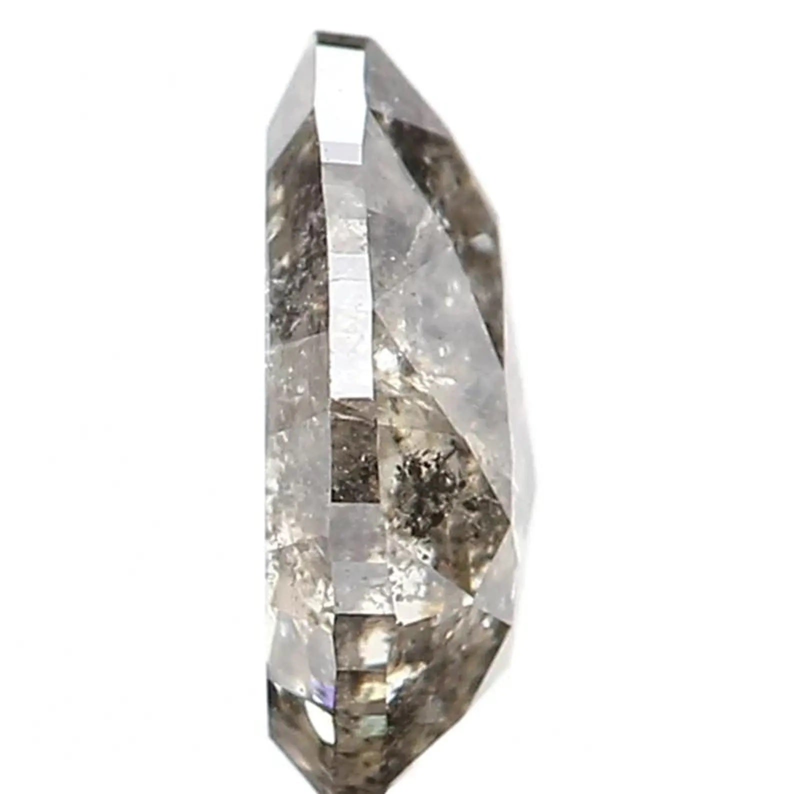 0.42 Ct Natural Loose Pear Shape Diamond Salt And Pepper Pear Cut Diamond 6.00 MM Natural Loose Black Grey Diamond Color Pear Diamond NQ1012