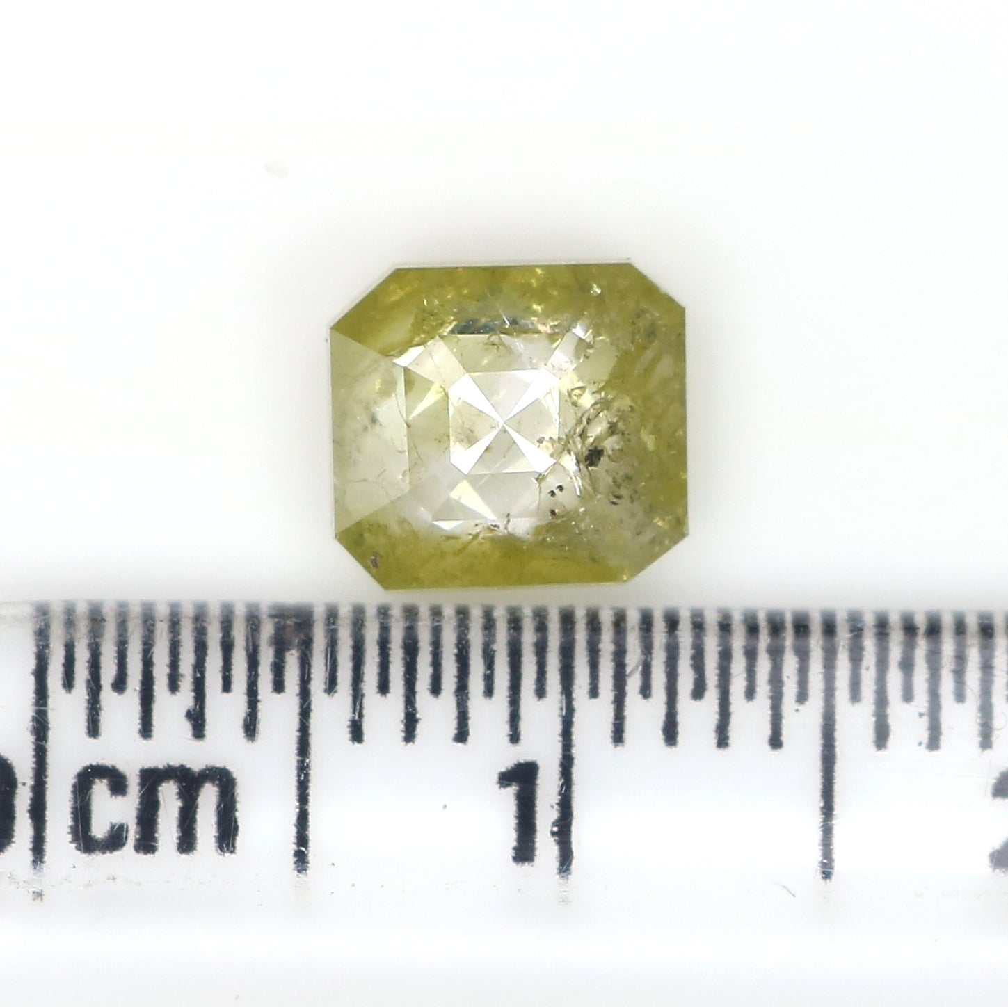 1.70 CT Natural Loose Emerald Cut Diamond Yellow Emerald Shape Diamond 6.87 MM Natural Loose Yellow Color Emerald Rose Cut Diamond QL3097