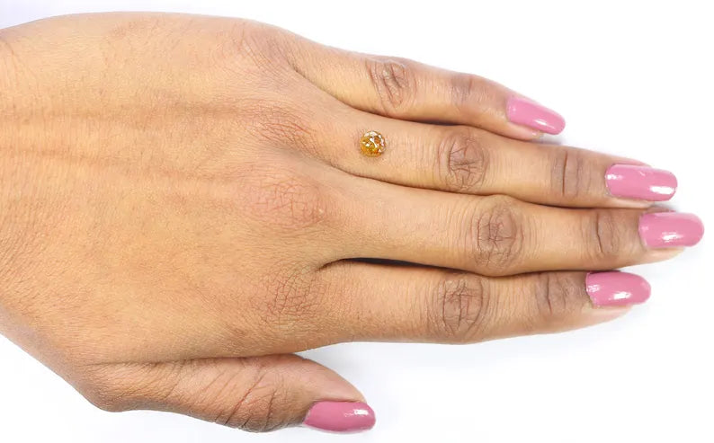 0.92 CT Natural Loose Rose Cut Diamond Dark Yellow Color Round Shape Diamond 5.70 MM Natural Loose Diamond Round Rose Cut Diamond NQ7112