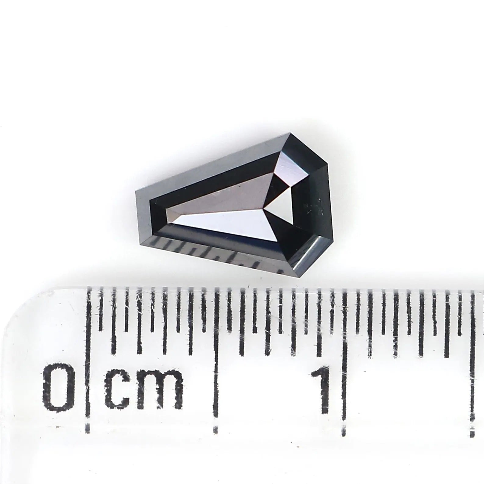 0.97 Ct Natural Loose Coffin Shape Diamond Black Color Coffin Shape Diamond 7.55 MM Natural Loose Diamond Coffin Rose Cut Diamond NQ2557