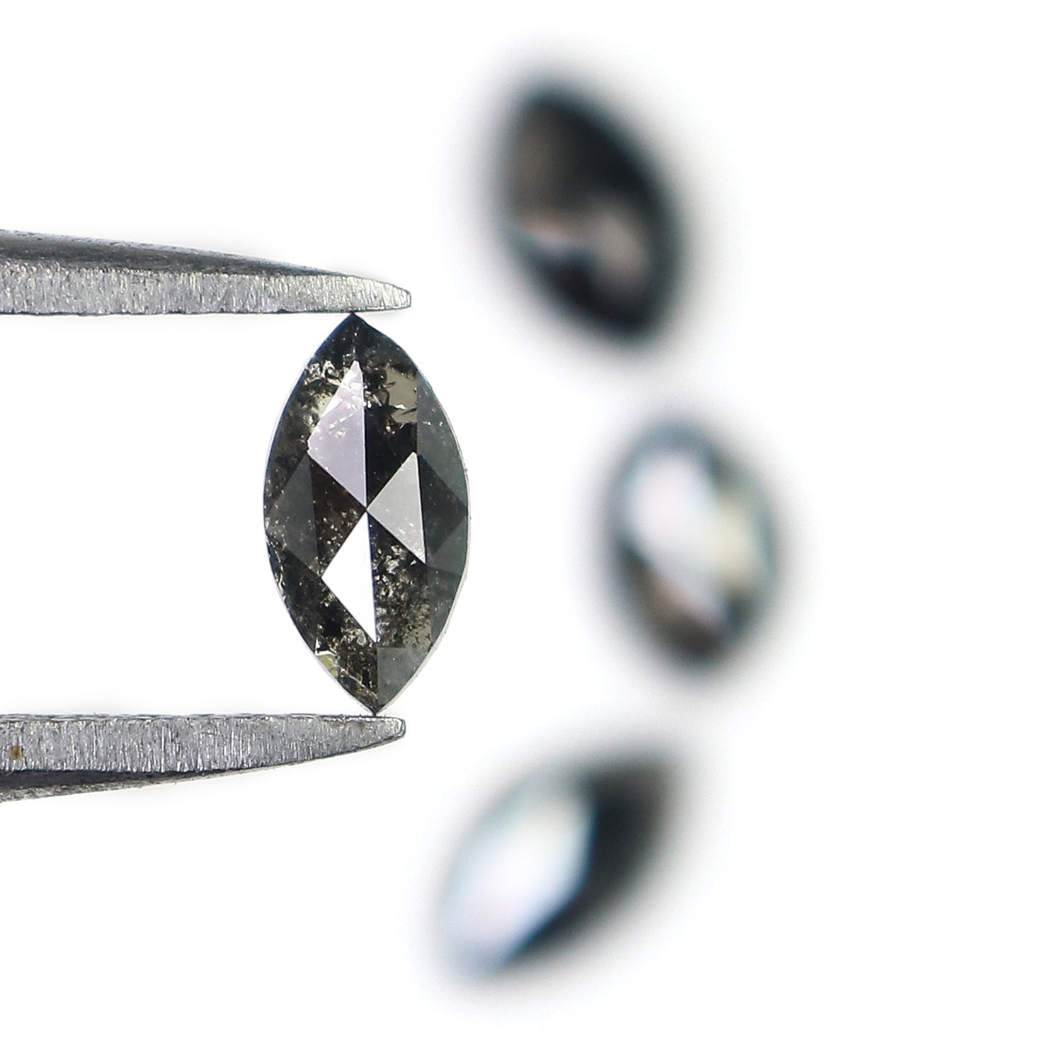 0.94 CT Natural Loose Marquise Shape Diamond Black Color Marquise Cut Diamond 5.30 MM Natural Black Diamond Marquise Rose Cut Diamond LQ1606