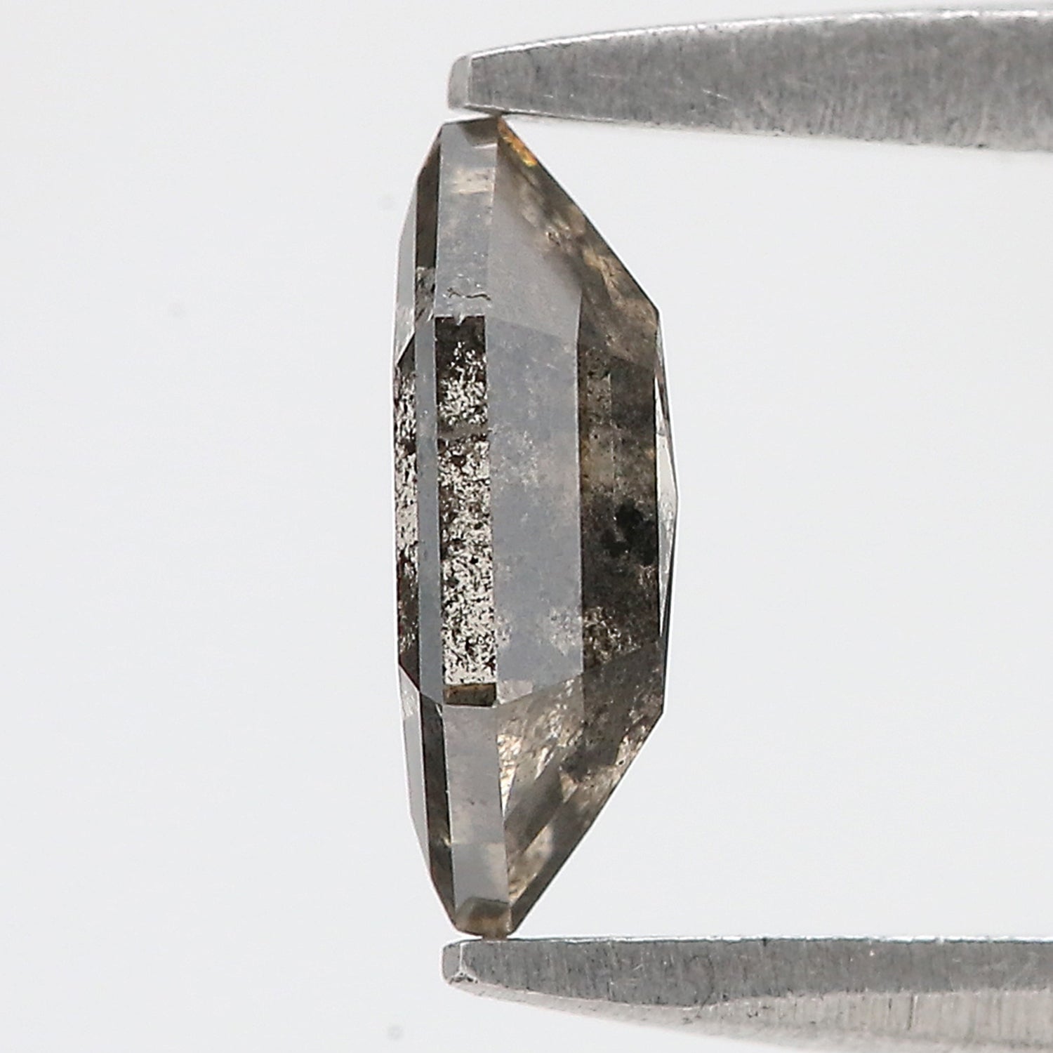 0.61 CT Natural Loose Hexagon Cut Diamond Salt And Pepper Hexagon Diamond 7.65 MM Natural Loose Black Grey Color Hexagon Cut Diamond QL9458