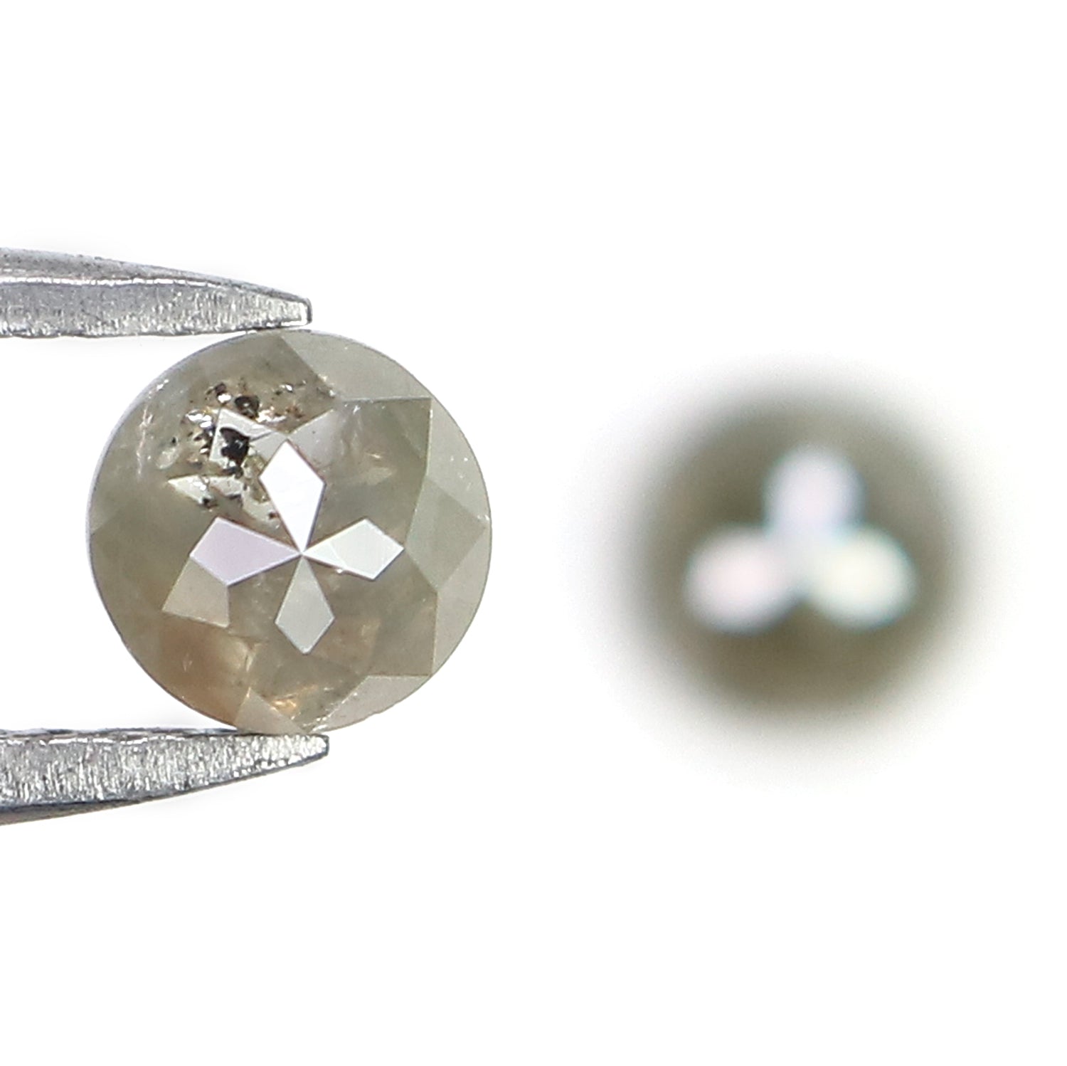 1.14 CT Natural Loose Round Rose Cut Diamond Grey Color Round Cut Diamond 4.70 MM Natural Loose Diamond Round Rose Cut Shape Diamond LQ6334
